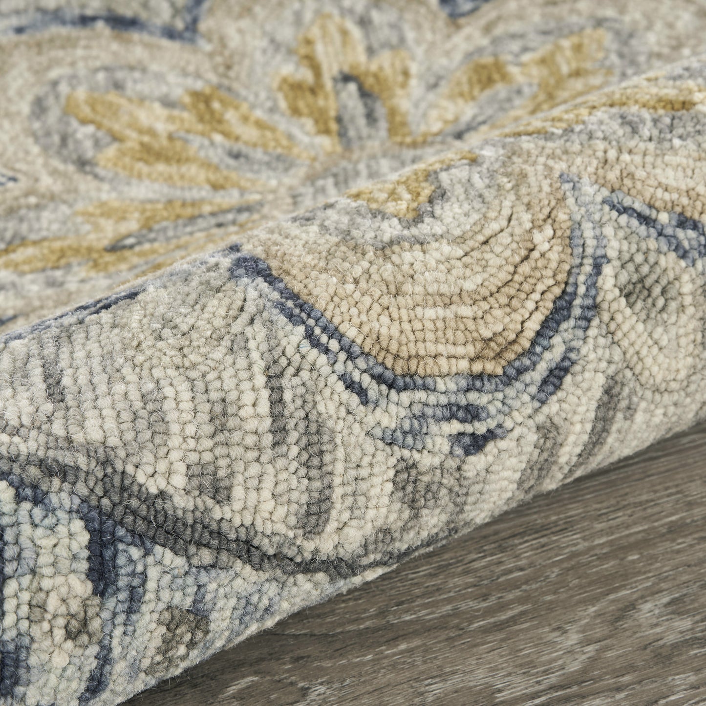 Dazzle-54092 Contemporary Hand-Tufted Gray Cotton Indoor Area Rug - LR Home