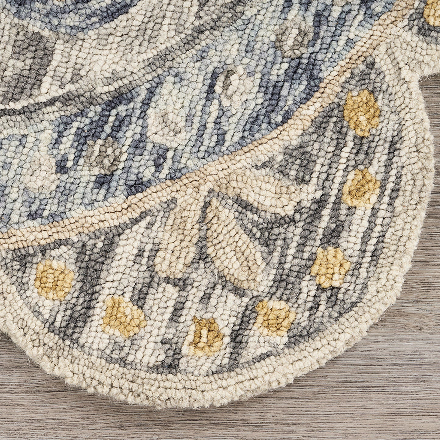 Dazzle-54092 Contemporary Hand-Tufted Gray Cotton Indoor Area Rug - LR Home