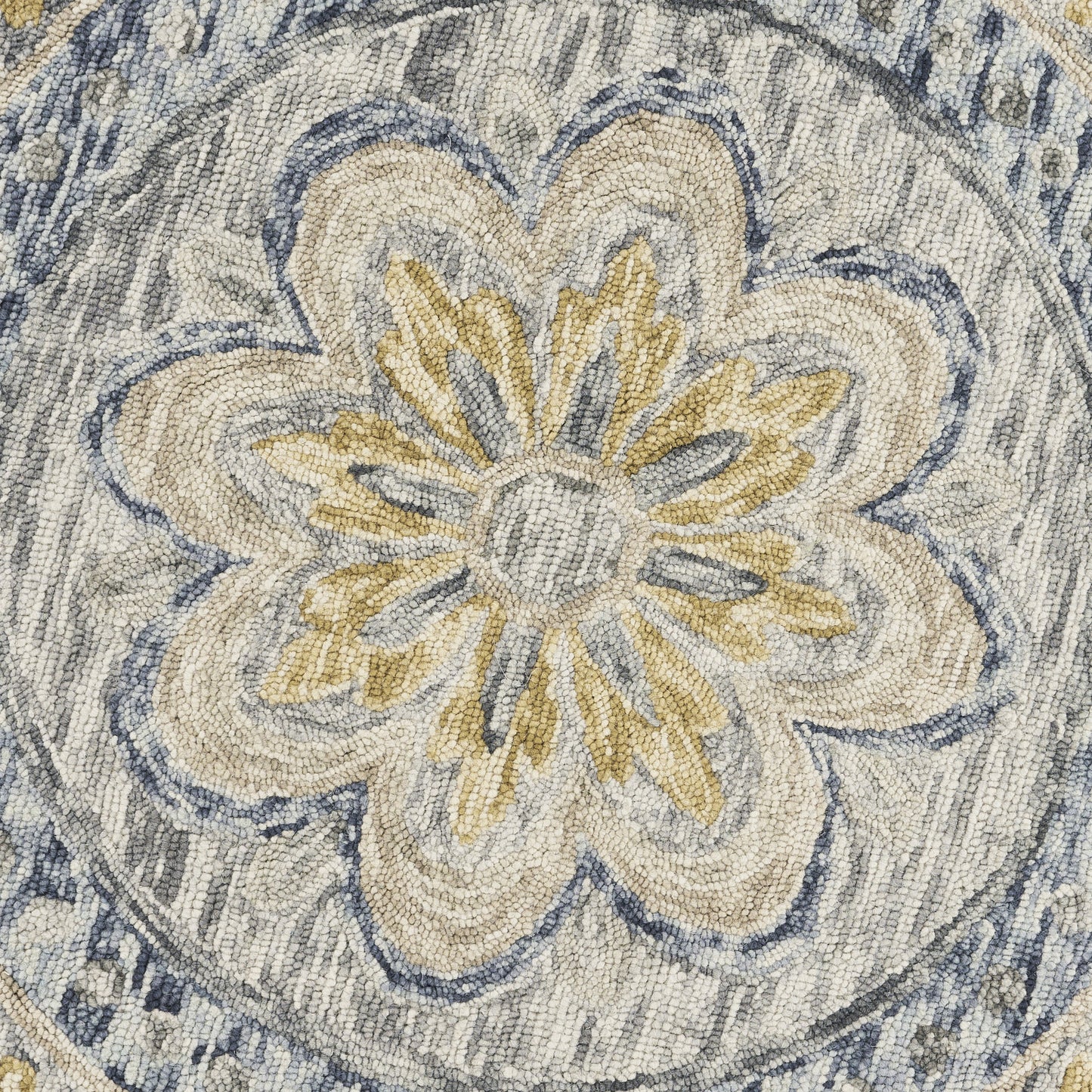 Dazzle-54092 Contemporary Hand-Tufted Gray Cotton Indoor Area Rug - LR Home