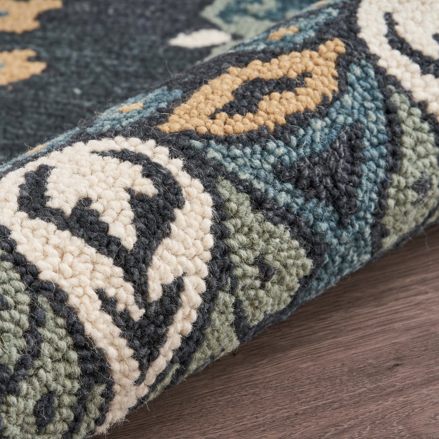 Dazzle-54097 Contemporary Hand-Tufted Black/Gray Cotton Indoor Area Rug - LR Home