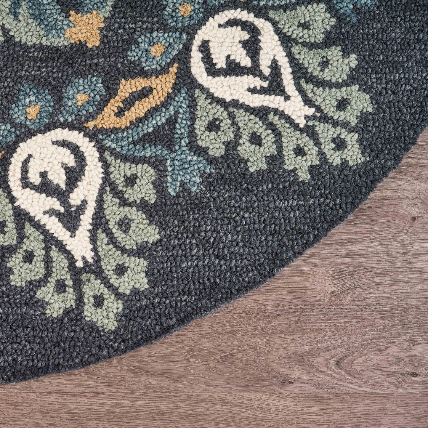Dazzle-54097 Contemporary Hand-Tufted Black/Gray Cotton Indoor Area Rug - LR Home