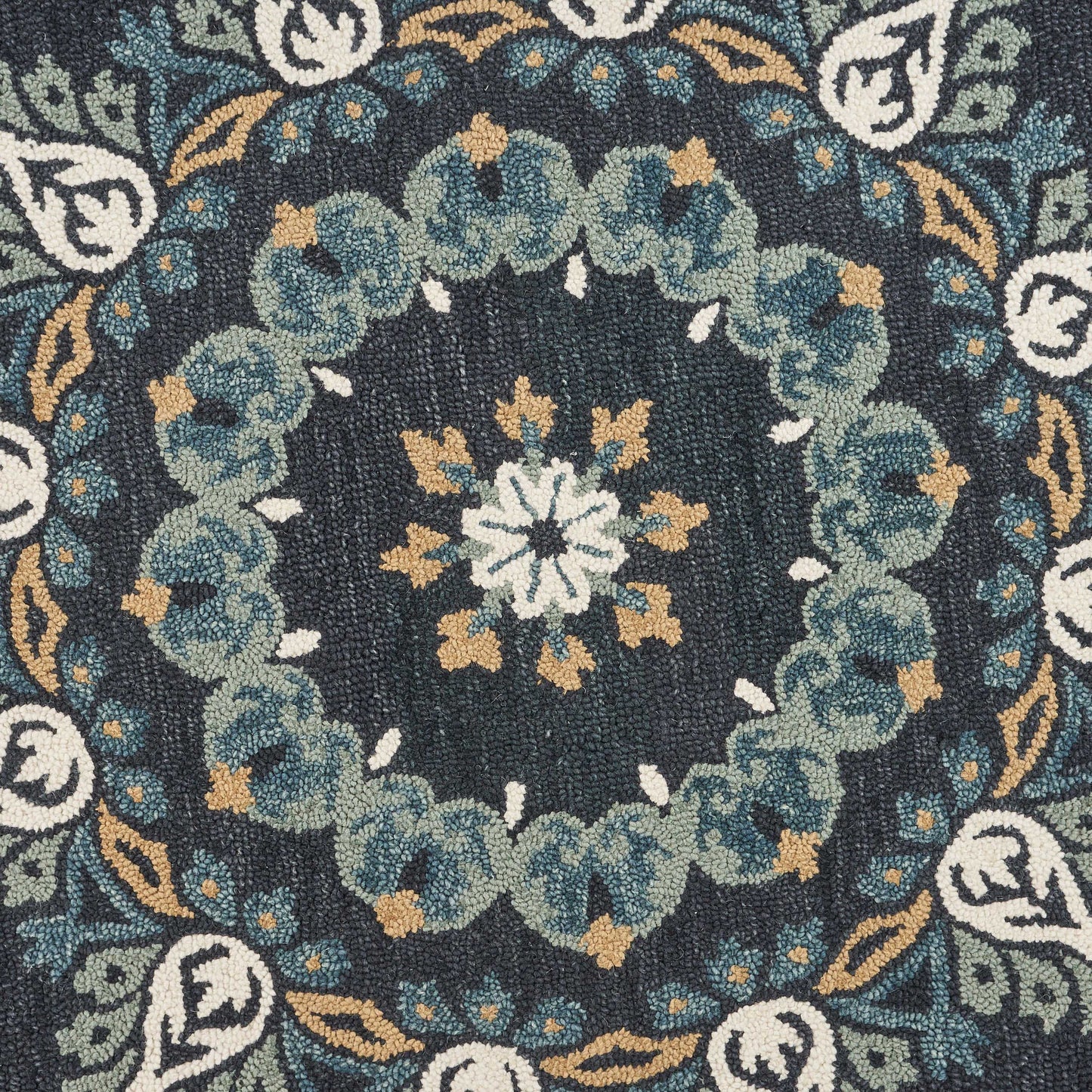 Dazzle-54097 Contemporary Hand-Tufted Black/Gray Cotton Indoor Area Rug - LR Home