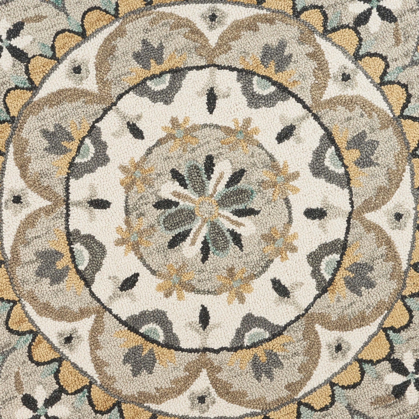 DAZZL-54099 Classic/Traditional Hand-Tufted Ivory/Gray Wool Indoor Area Rugs - LR Home