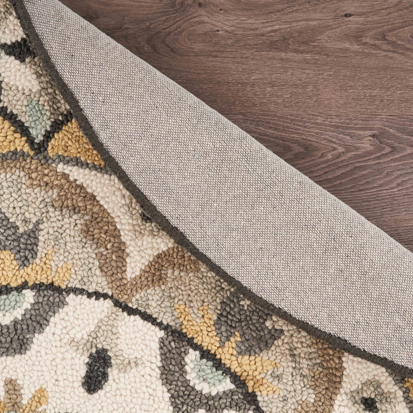 DAZZL-54099 Classic/Traditional Hand-Tufted Ivory/Gray Wool Indoor Area Rugs - LR Home