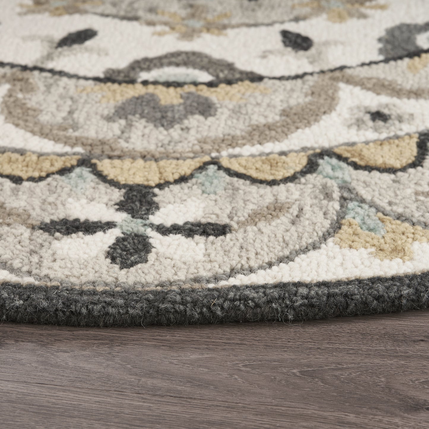 Dazzle-54100 Farmhouse Hand-Tufted Ivory/Gray Cotton Indoor Area Rug - LR Home