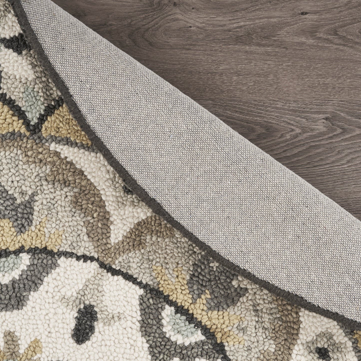 Dazzle-54100 Farmhouse Hand-Tufted Ivory/Gray Cotton Indoor Area Rug - LR Home