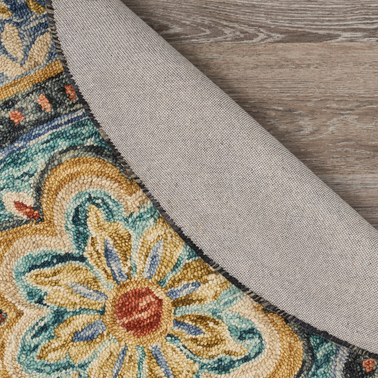 Dazzle-54104 Bohemian/Eclectic Hand-Tufted Blue Cotton Indoor Area Rug - LR Home