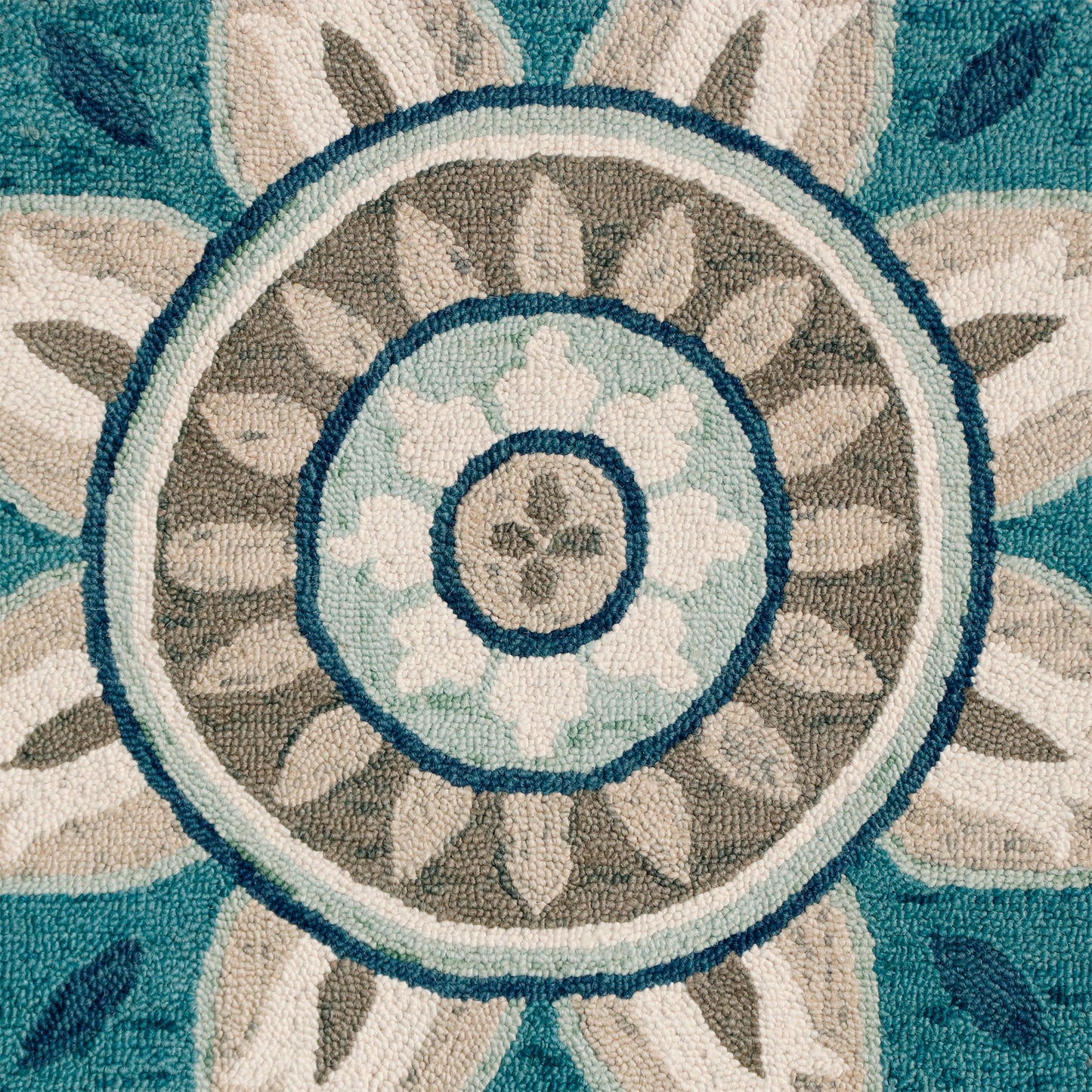 Dazzle-82264 Contemporary Hand-Tufted Ivory/Blue Cotton Indoor Area Rug - LR Home