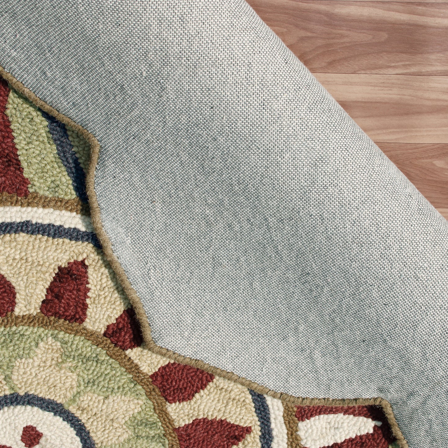 Dazzle-82265 Contemporary Hand-Tufted Red/Beige Cotton Indoor Area Rug - LR Home