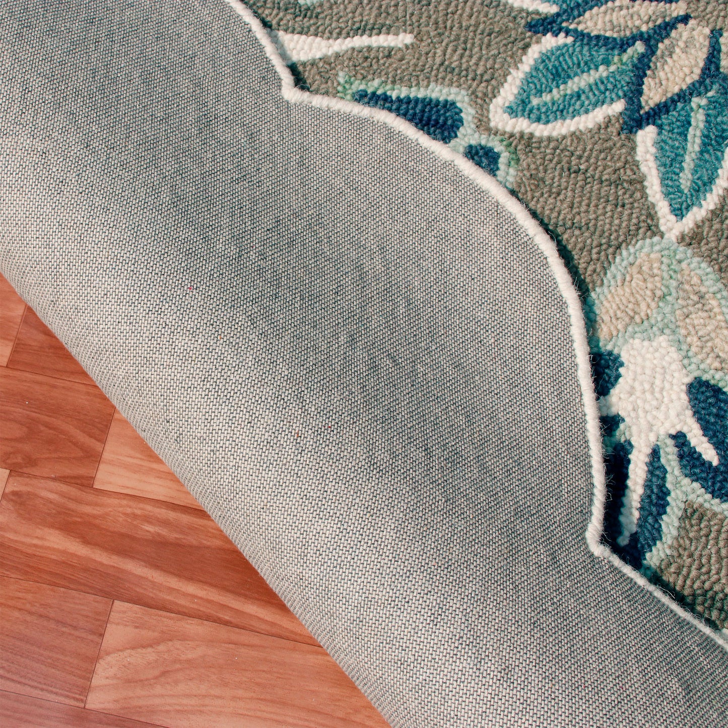 DAZZL-82267 Bohemian/Eclectic Hand-Tufted Blue/Gray Wool Indoor Area Rugs - LR Home
