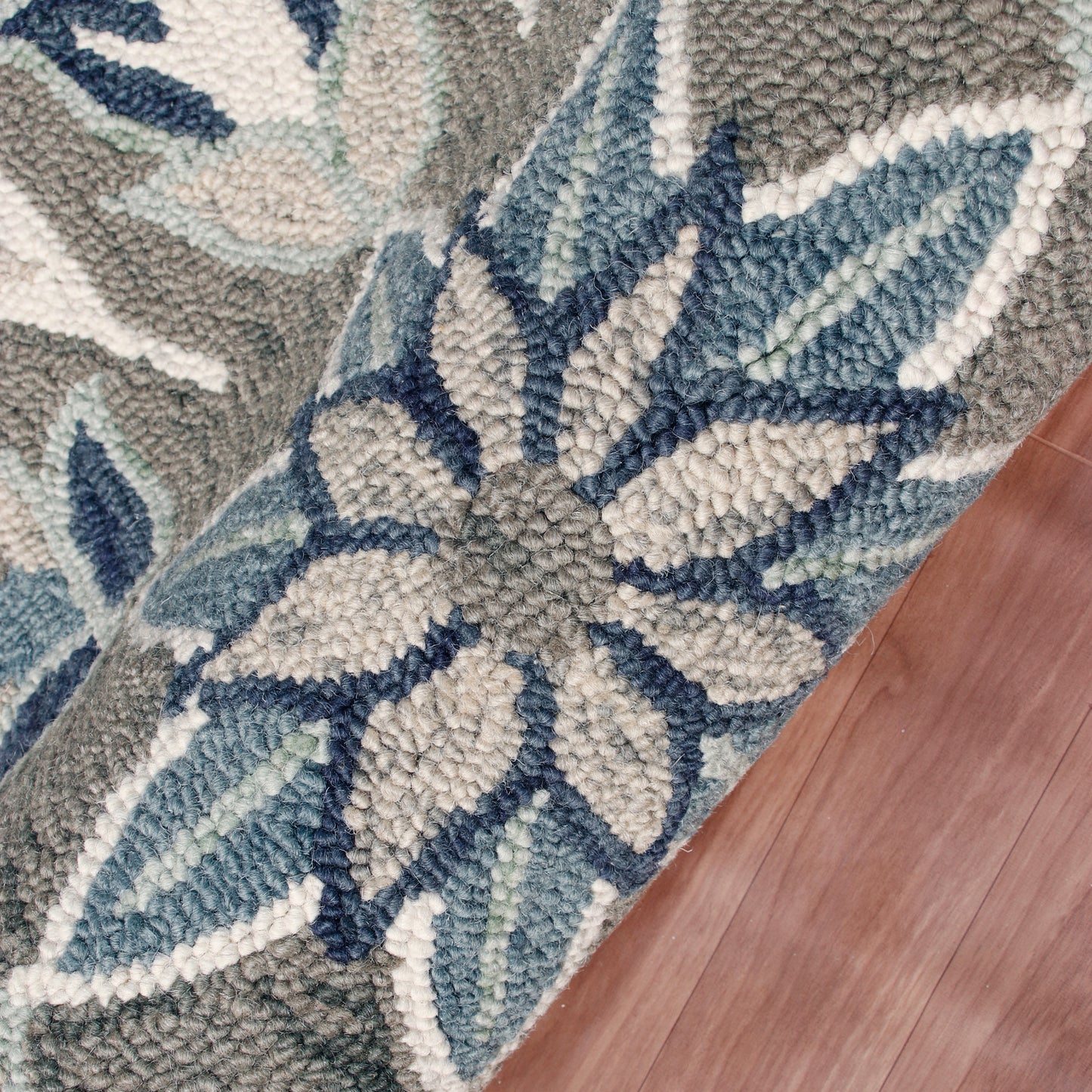 Dazzle-82267 Contemporary Hand-Tufted Ivory/Blue Cotton Indoor Area Rug - LR Home