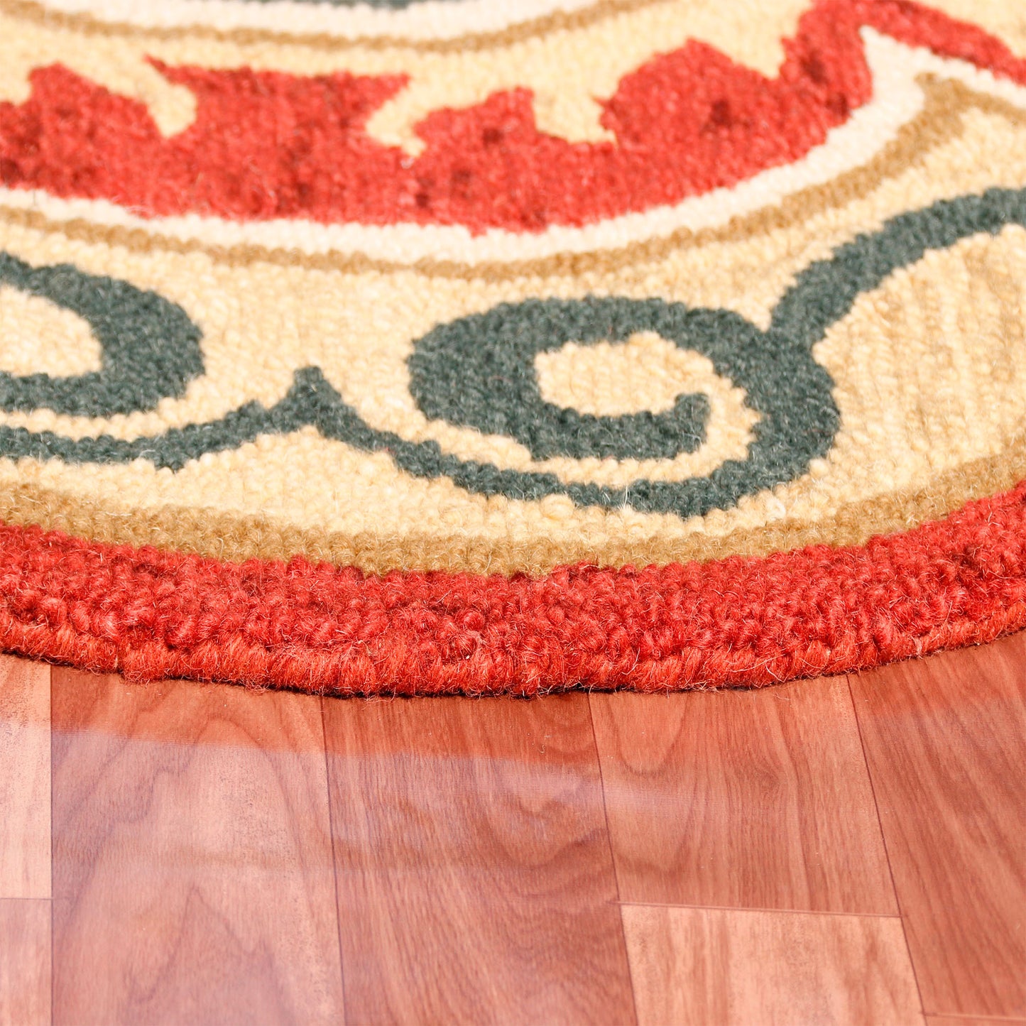 DAZZL-82267 Bohemian/Eclectic Hand-Tufted Rust/Gold Wool Indoor Area Rugs - LR Home