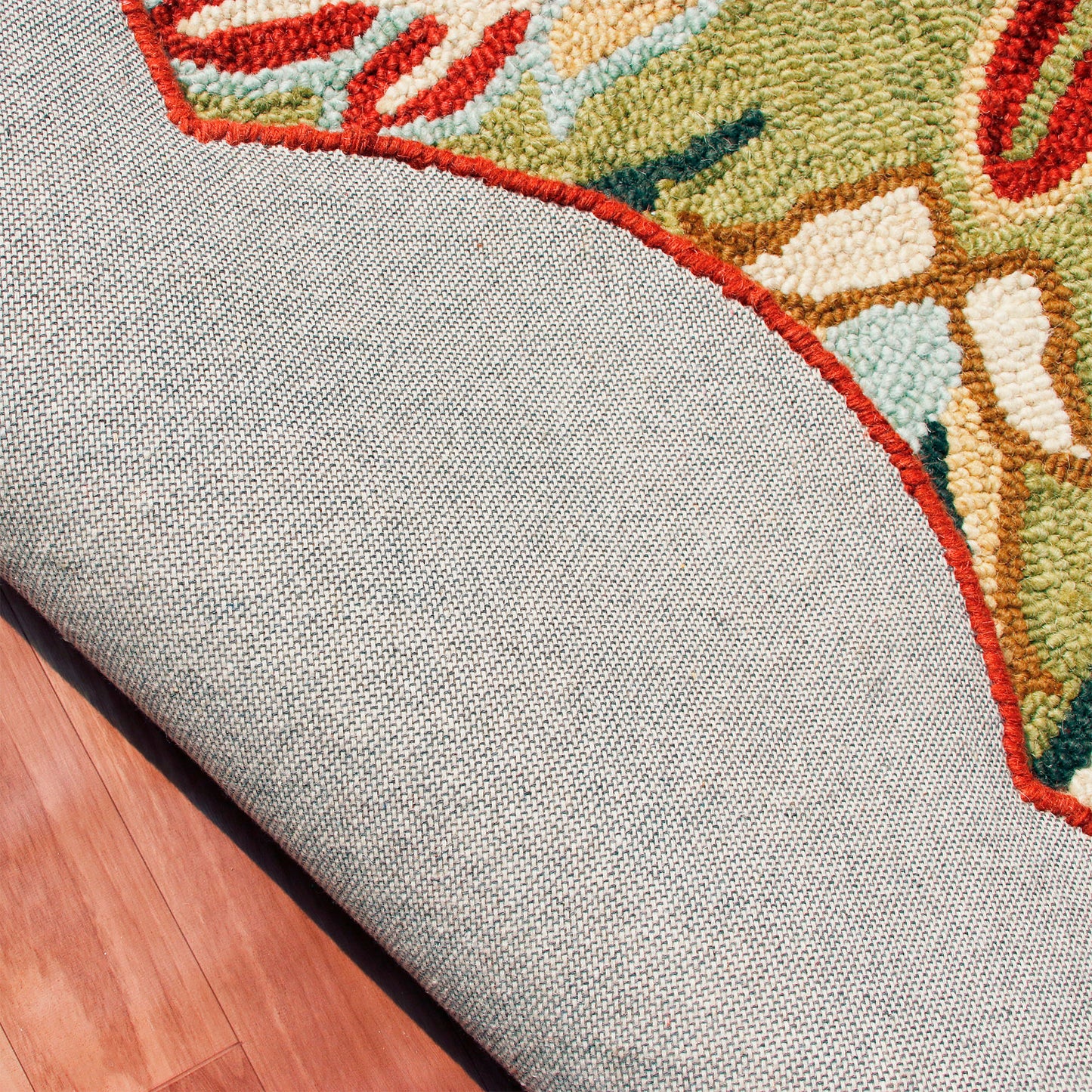 DAZZL-82267 Bohemian/Eclectic Hand-Tufted Rust/Gold Wool Indoor Area Rugs - LR Home