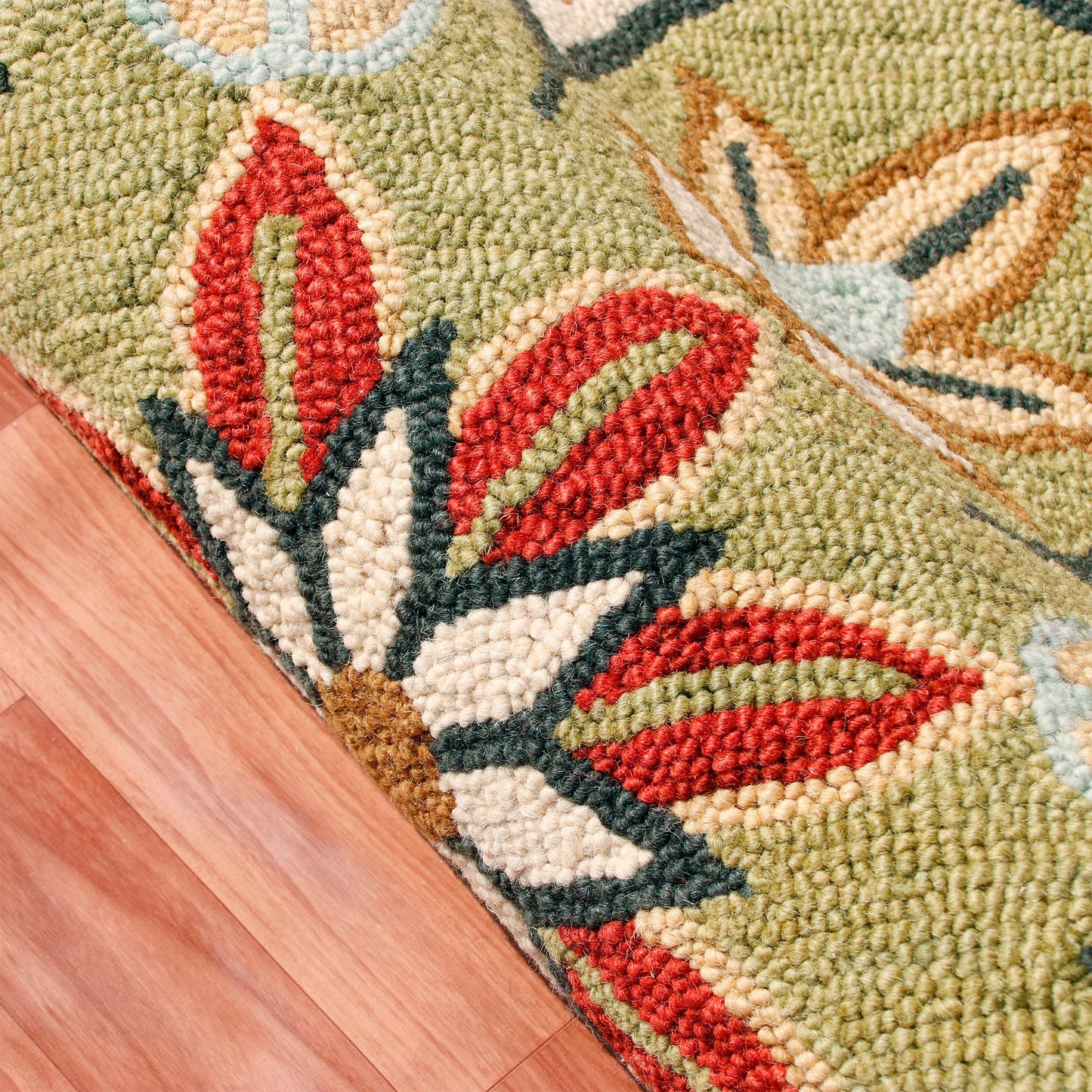 DAZZL-82267 Bohemian/Eclectic Hand-Tufted Rust/Gold Wool Indoor Area Rugs - LR Home