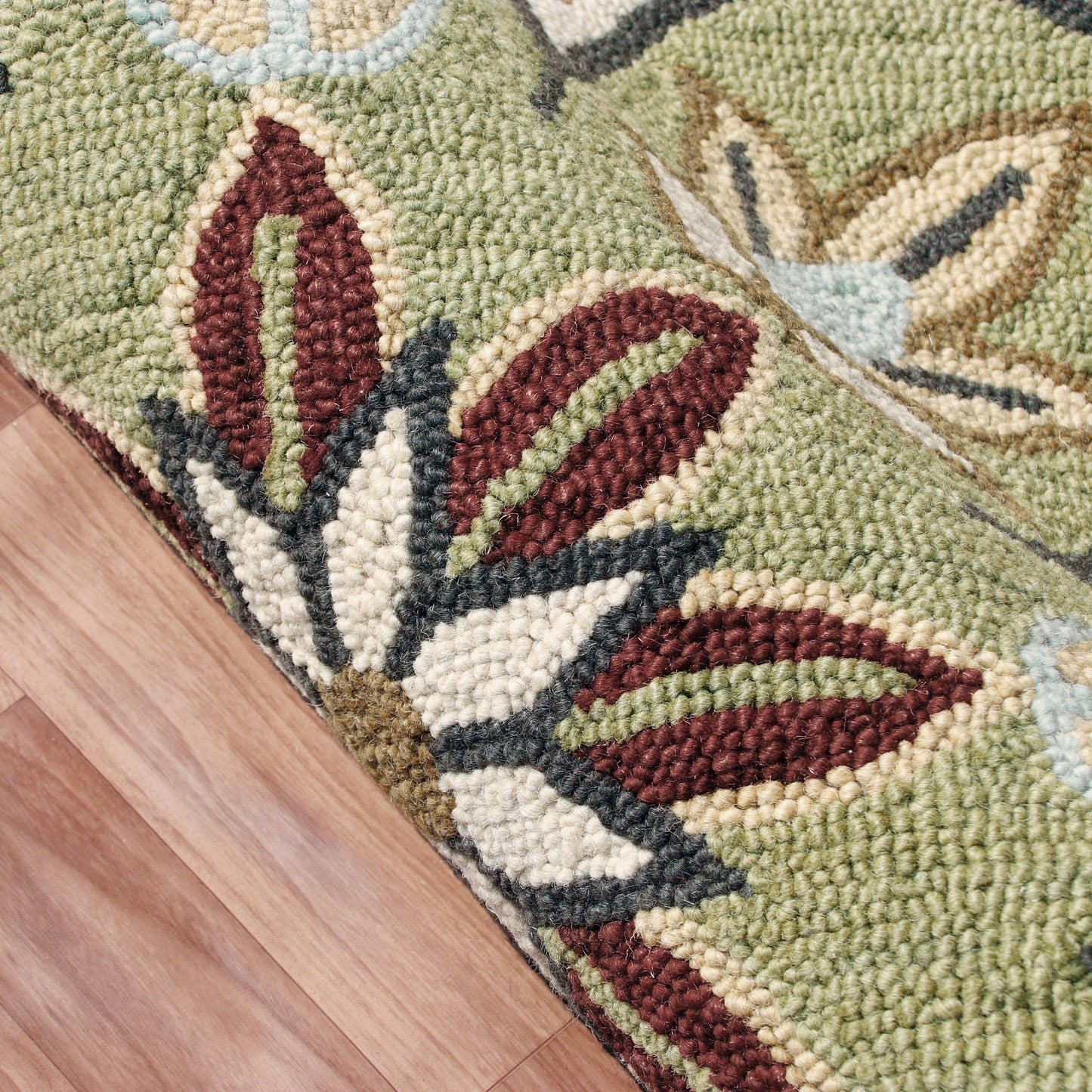 Dazzle-82268 Contemporary Hand-Tufted Red/Beige Cotton Indoor Area Rug - LR Home