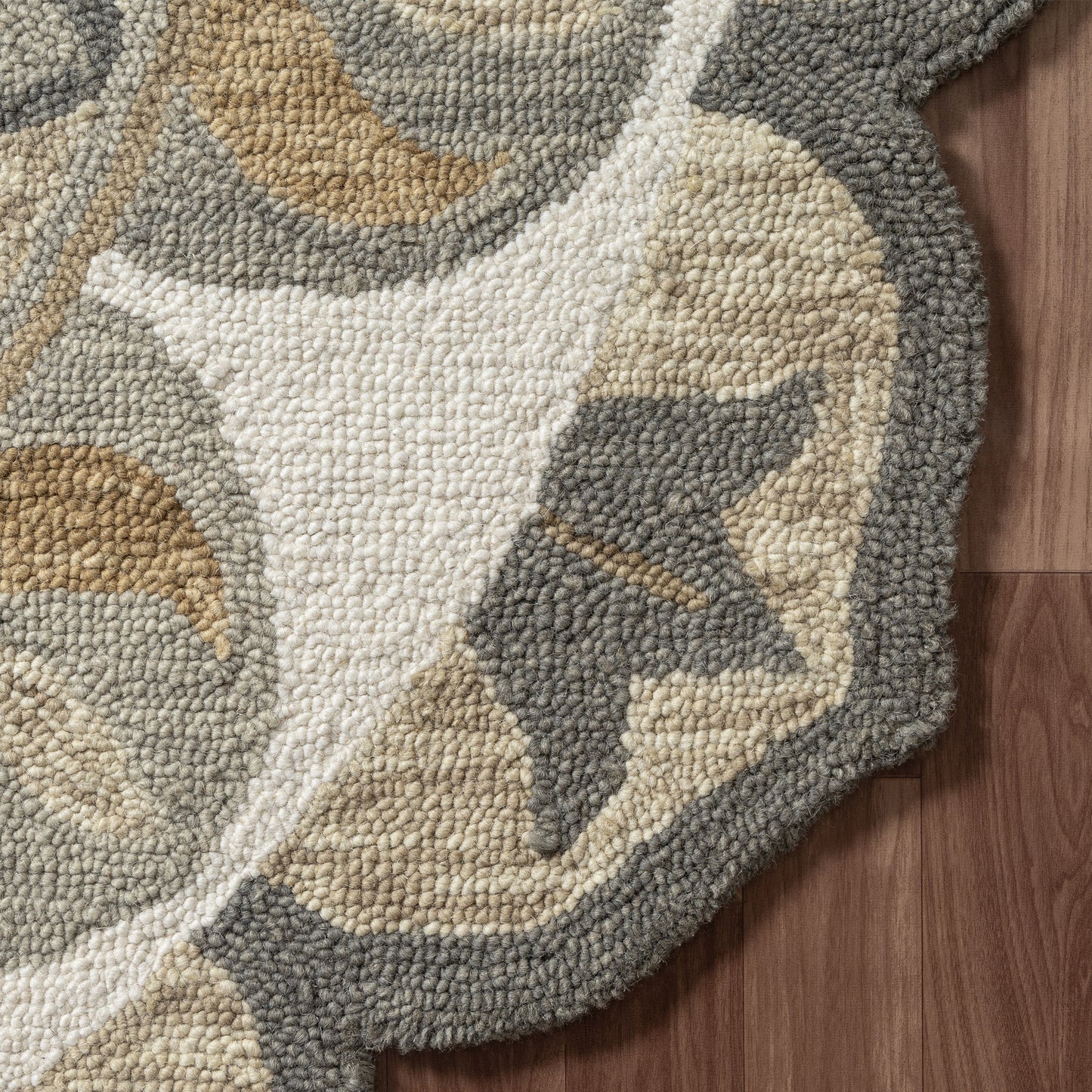 DAZZL-54085 Transitional/Casual Hand-Tufted Silver Gray/Ivory Wool Indoor Area Rugs - LR Home