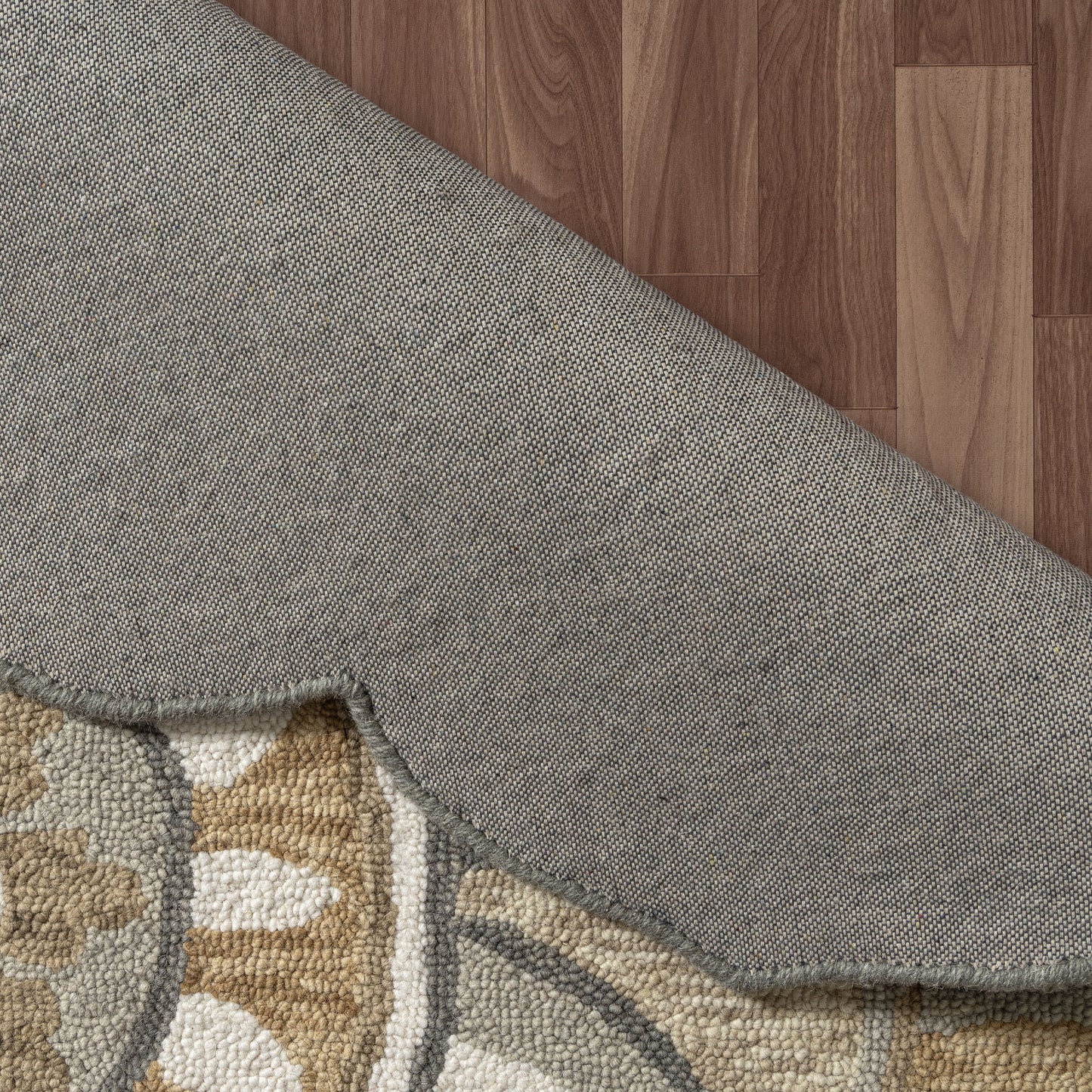 DAZZL-54085 Transitional/Casual Hand-Tufted Silver Gray/Ivory Wool Indoor Area Rugs - LR Home
