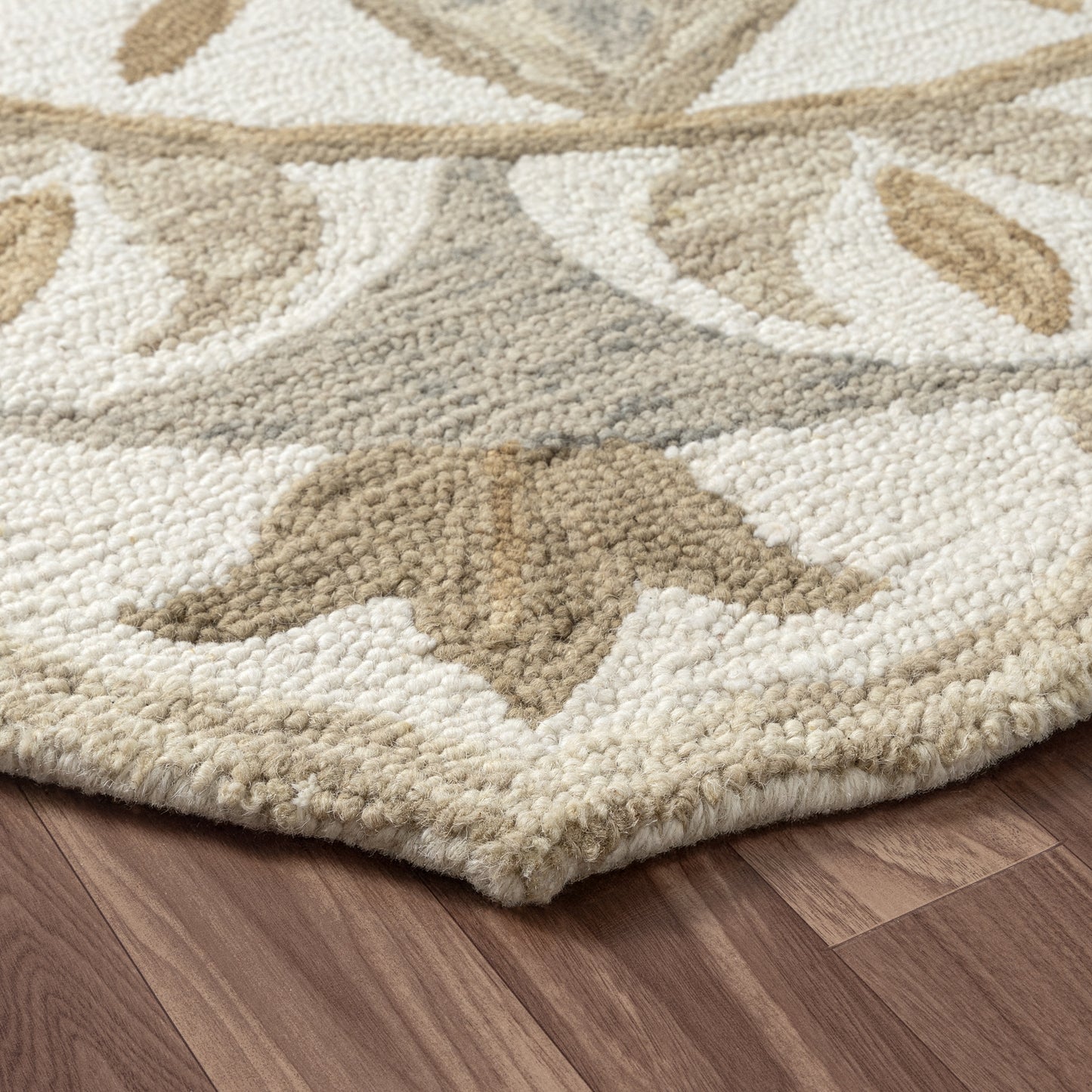 DAZZL-54085 Transitional/Casual Hand-Tufted Ivory/Butternut Wool Indoor Area Rugs - LR Home