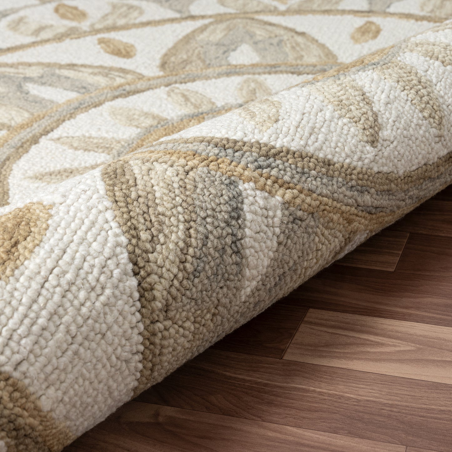 DAZZL-54085 Transitional/Casual Hand-Tufted Ivory/Butternut Wool Indoor Area Rugs - LR Home