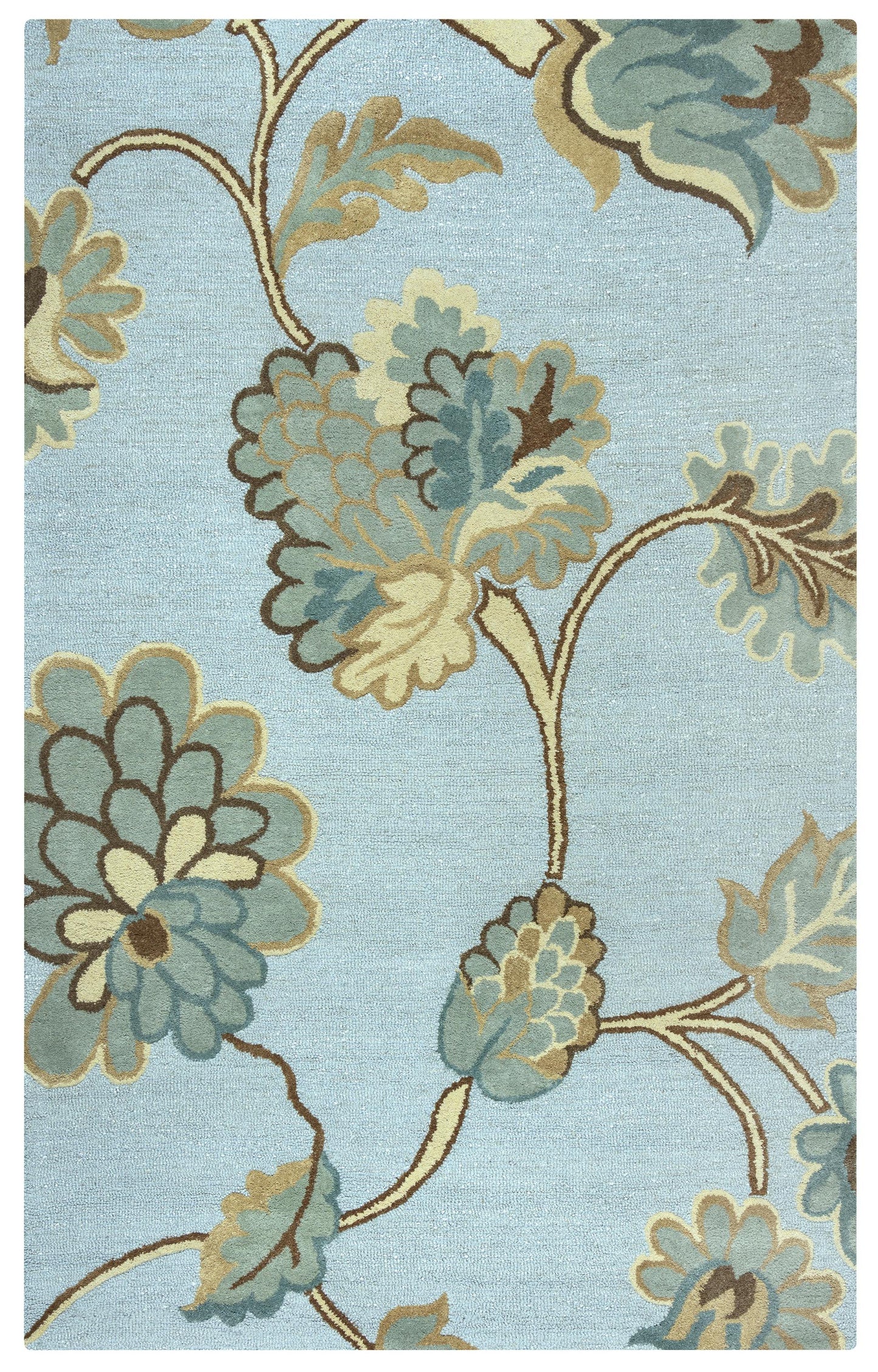 Dimensions DI1615 Light Blue Hand-Tufted Rug - Rizzy
