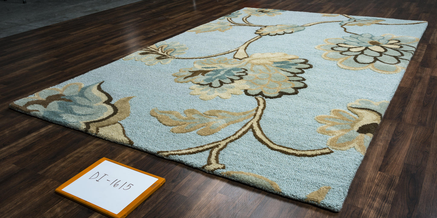 Dimensions DI1615 Light Blue Hand-Tufted Rug - Rizzy