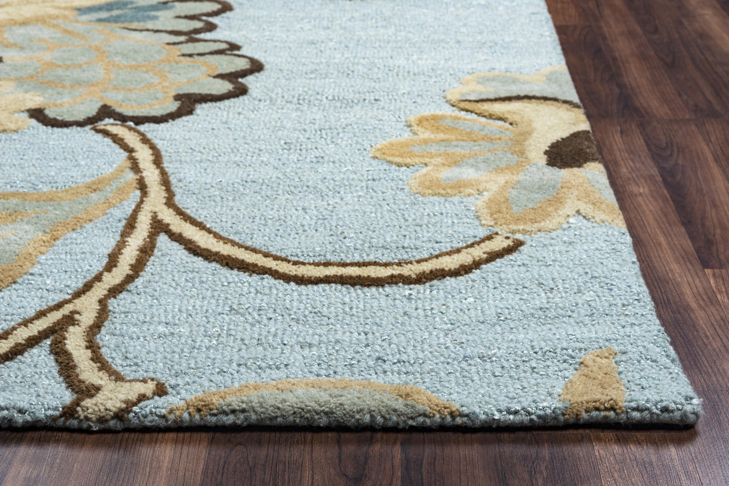Dimensions DI1615 Light Blue Hand-Tufted Rug - Rizzy