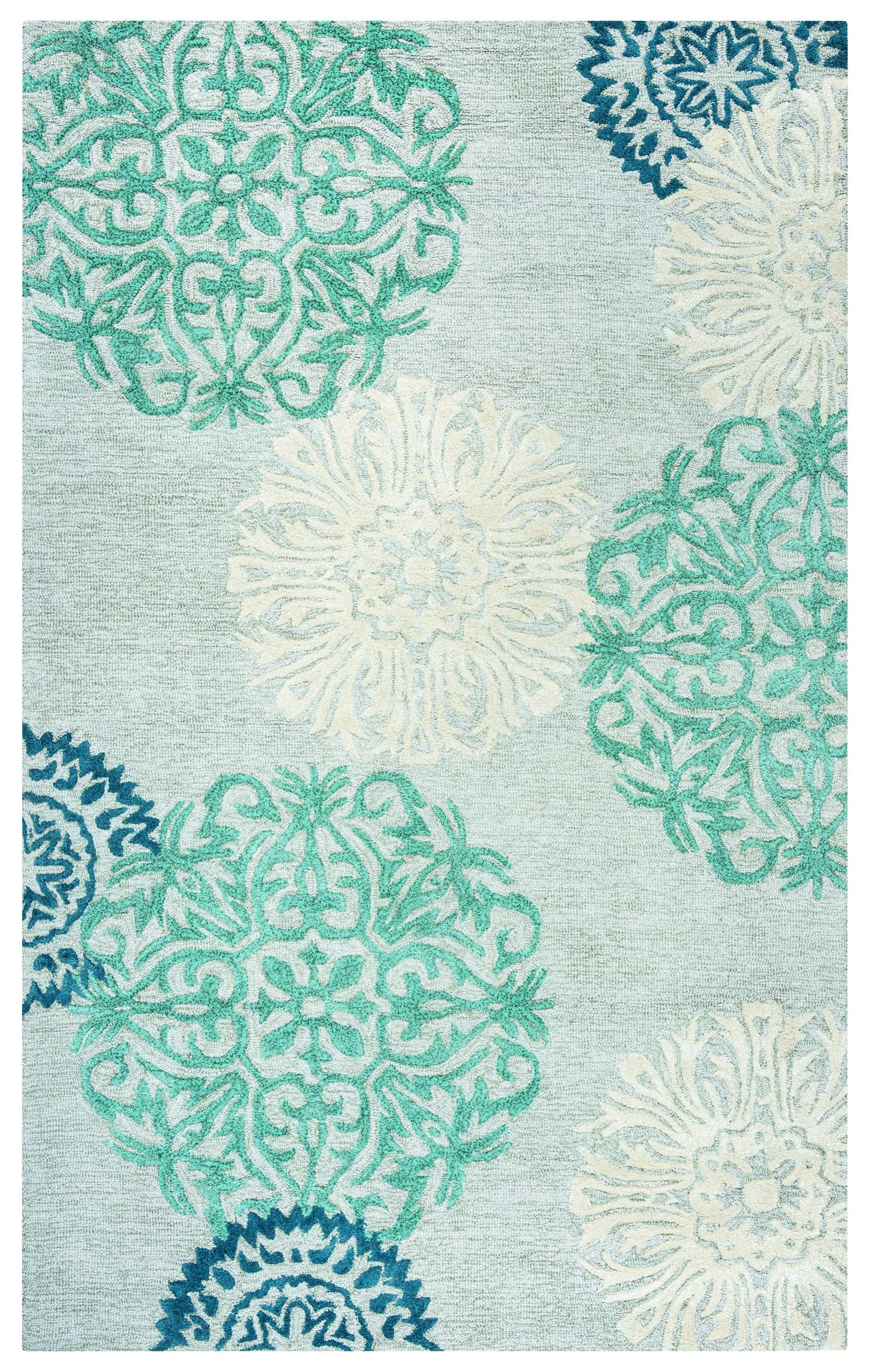 Dimensions DI2241 Light Gray Hand-Tufted Rug - Rizzy
