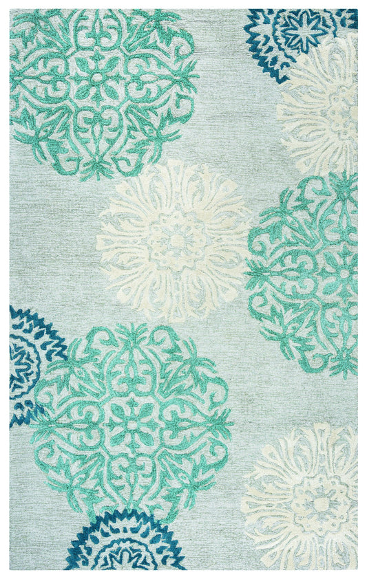 Dimensions DI2241 Light Gray Hand-Tufted Rug - Rizzy