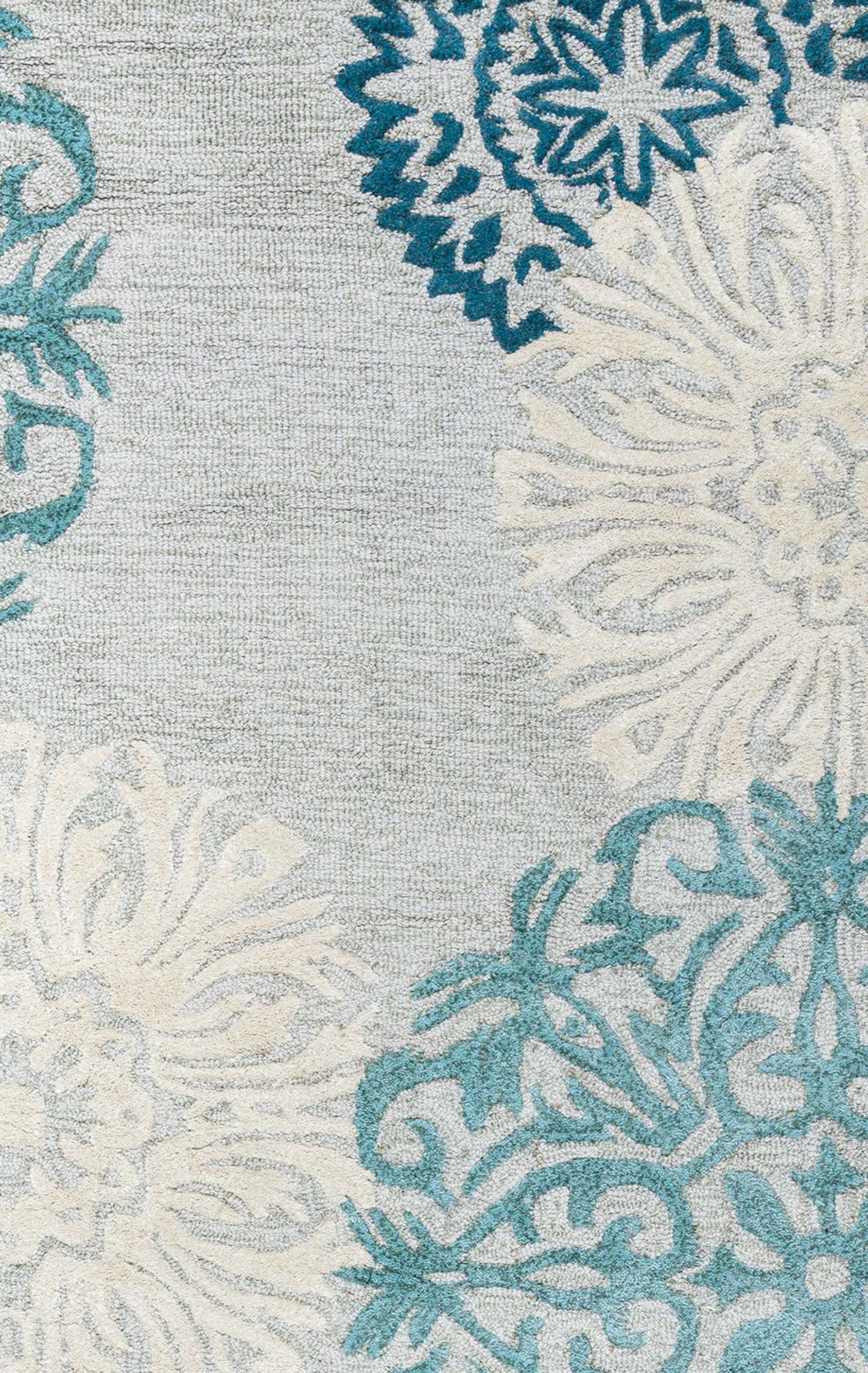 Dimensions DI2241 Light Gray Hand-Tufted Rug - Rizzy