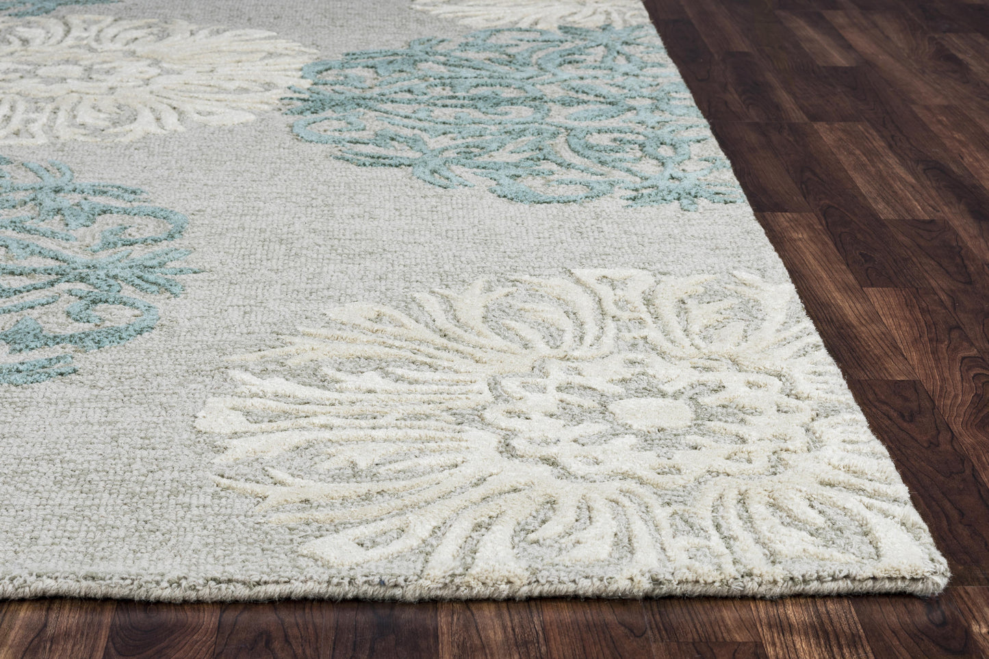 Dimensions DI2241 Light Gray Hand-Tufted Rug - Rizzy