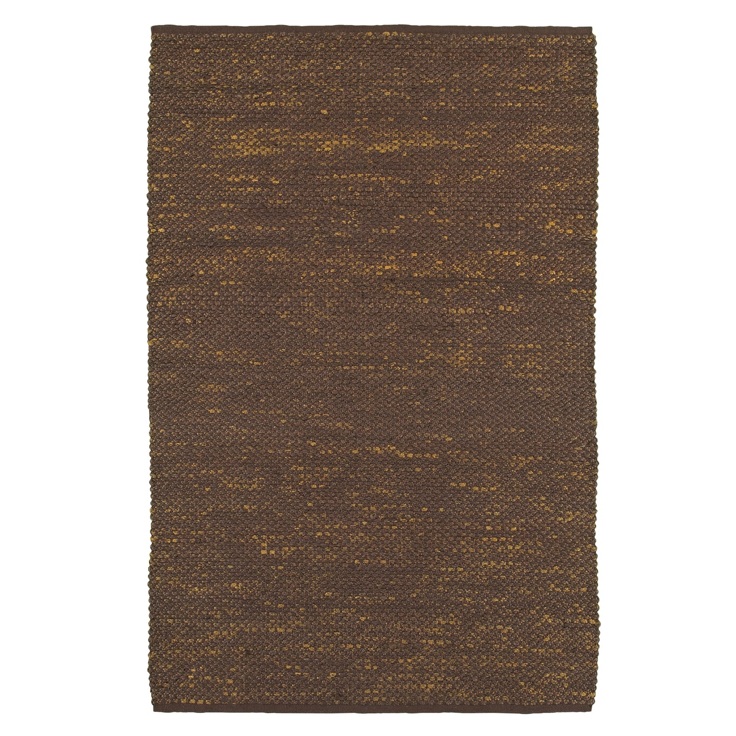 Distressed Natural Fiber-03610 Contemporary Hand-Woven Espresso Cotton Indoor Area Rug - LR Home