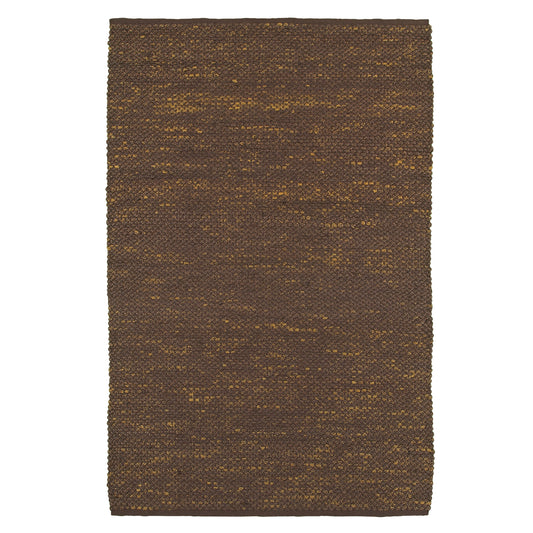 Distressed Natural Fiber-03610 Contemporary Hand-Woven Espresso Cotton Indoor Area Rug - LR Home