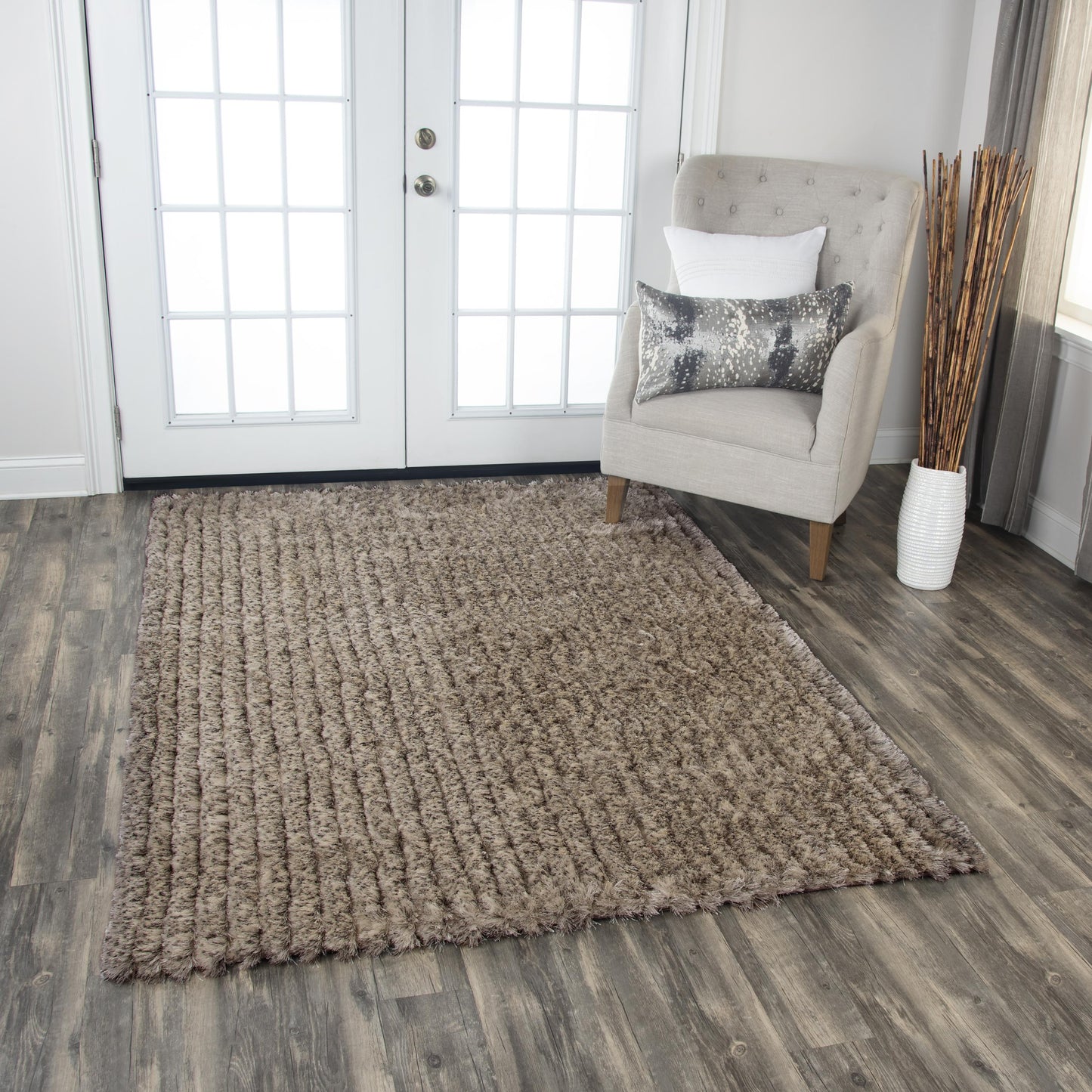 Dora DRA105 Brown Hand-Tufted Rug - Rizzy