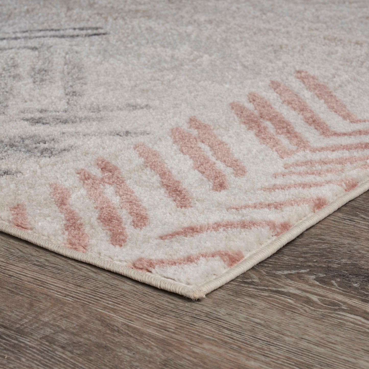 DUNEC-81661 Bohemian/Eclectic Machine Made Ivory/Beige/Pink/Teal/Gray  Polypropylene Indoor Area Rugs - LR Home