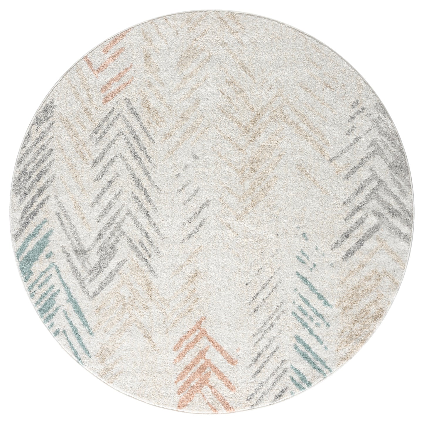 DUNEC-81661 Bohemian/Eclectic Machine Made Ivory/Beige/Pink/Teal/Gray  Polypropylene Indoor Area Rugs - LR Home