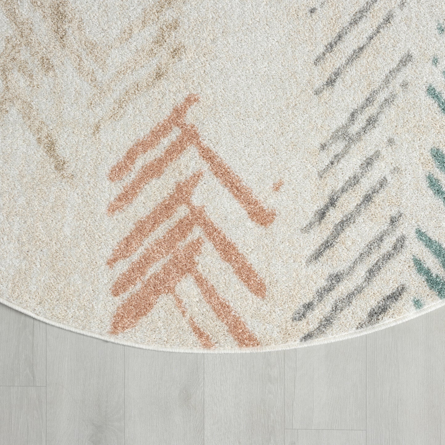 DUNEC-81661 Bohemian/Eclectic Machine Made Ivory/Beige/Pink/Teal/Gray  Polypropylene Indoor Area Rugs - LR Home