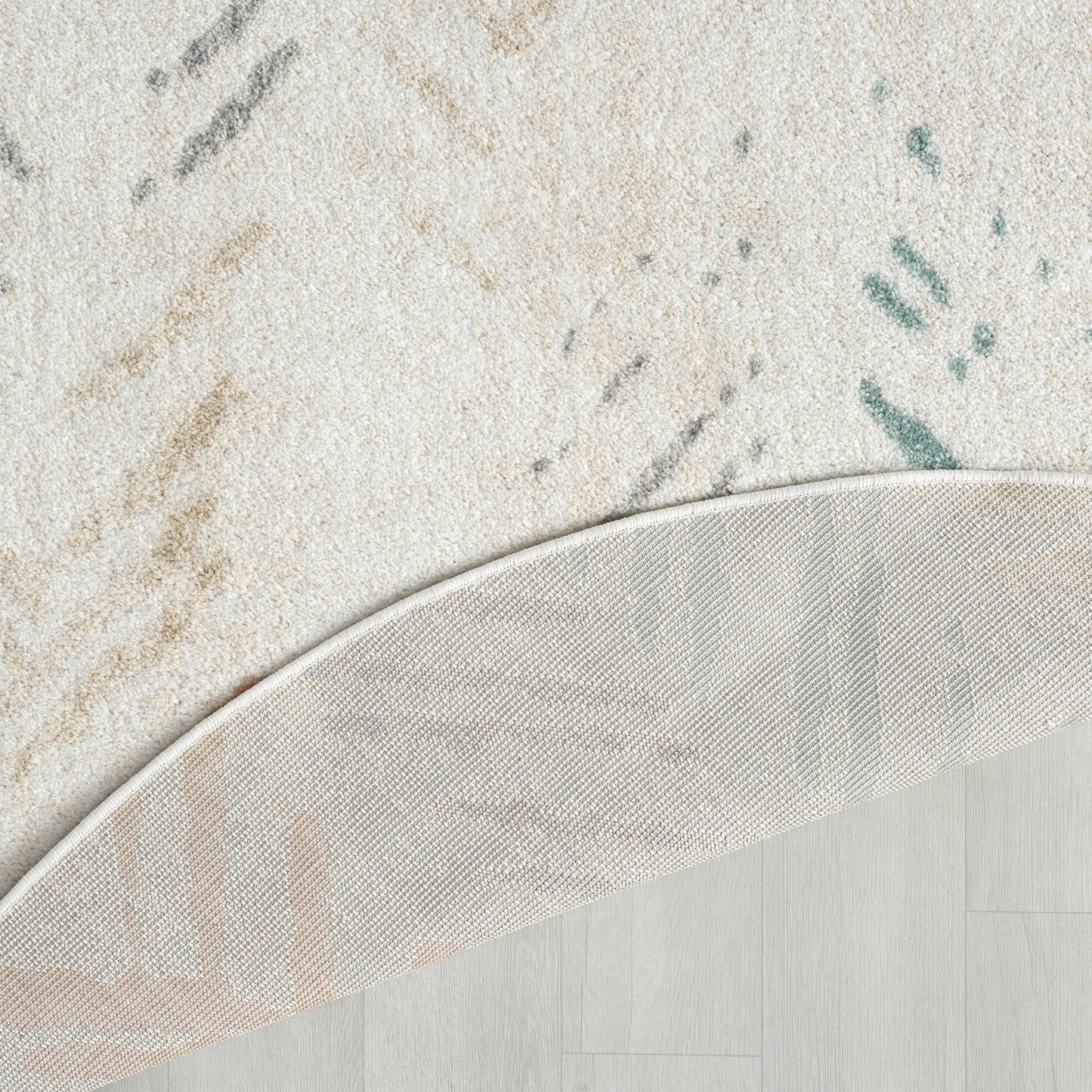 DUNEC-81661 Bohemian/Eclectic Machine Made Ivory/Beige/Pink/Teal/Gray  Polypropylene Indoor Area Rugs - LR Home