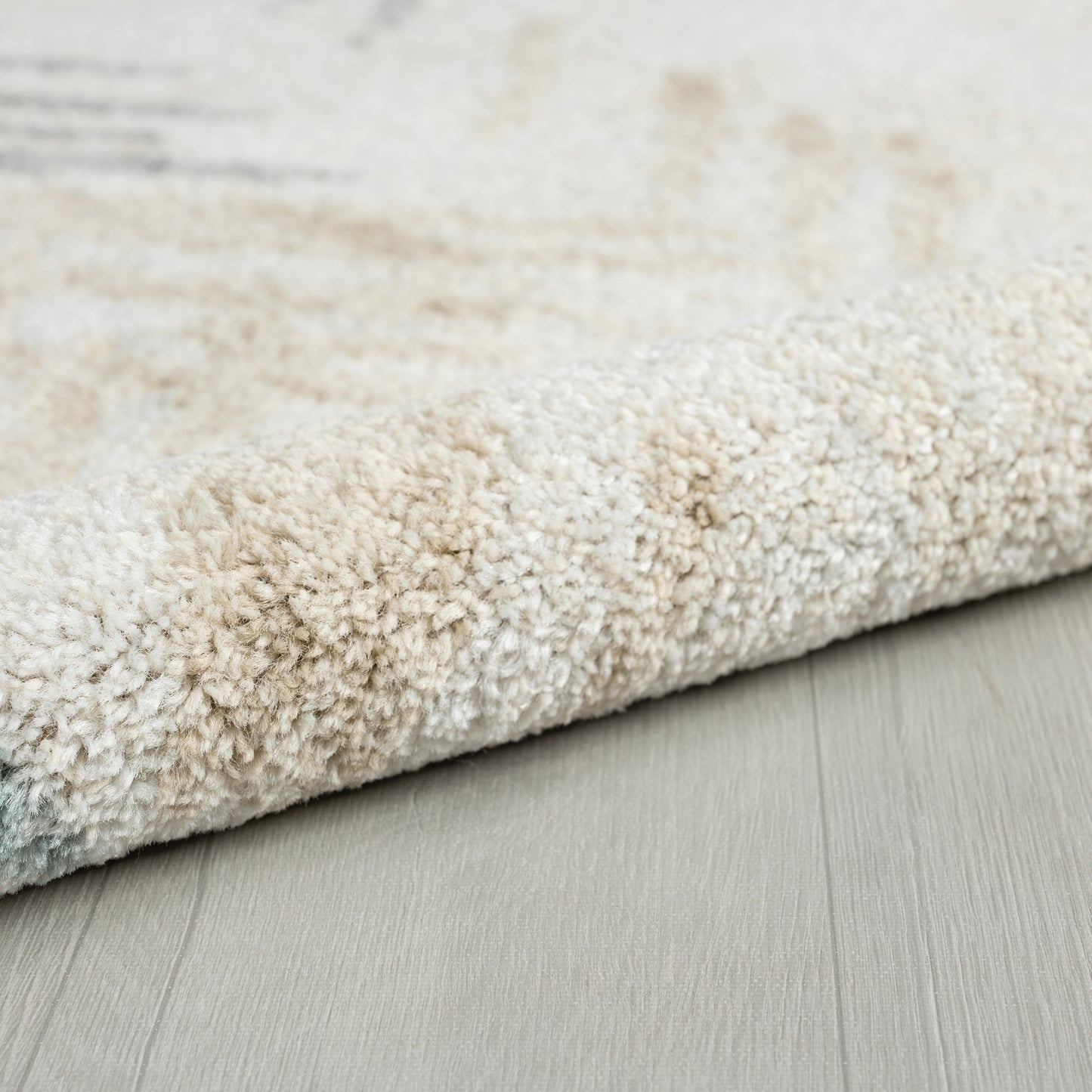 DUNEC-81663 Transitional/Casual Machine Made Gray/Tan/Teal/Beige Polypropylene Indoor Area Rugs - LR Home