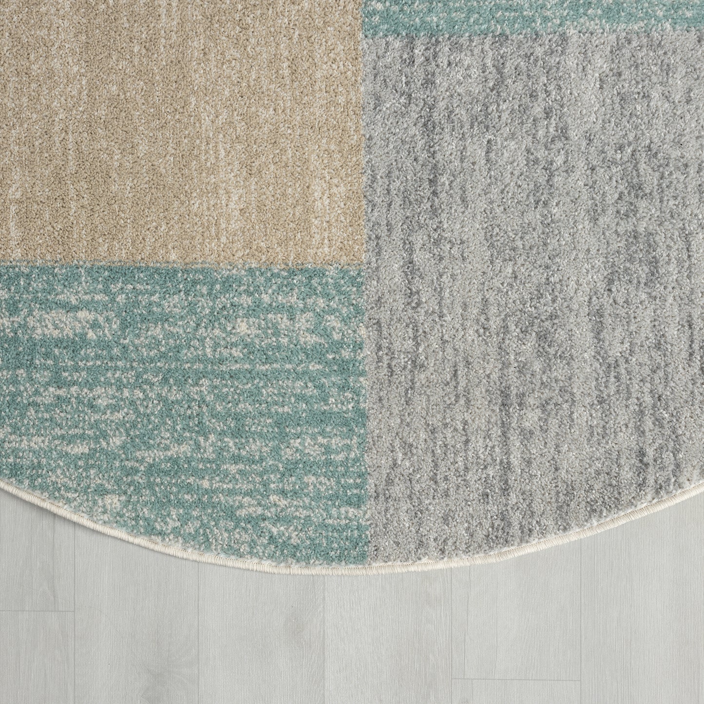 Dune-81663 Transitional Power-Loomed Gray/Tan/Teal/Beige Jute Indoor Area Rug - LR Home