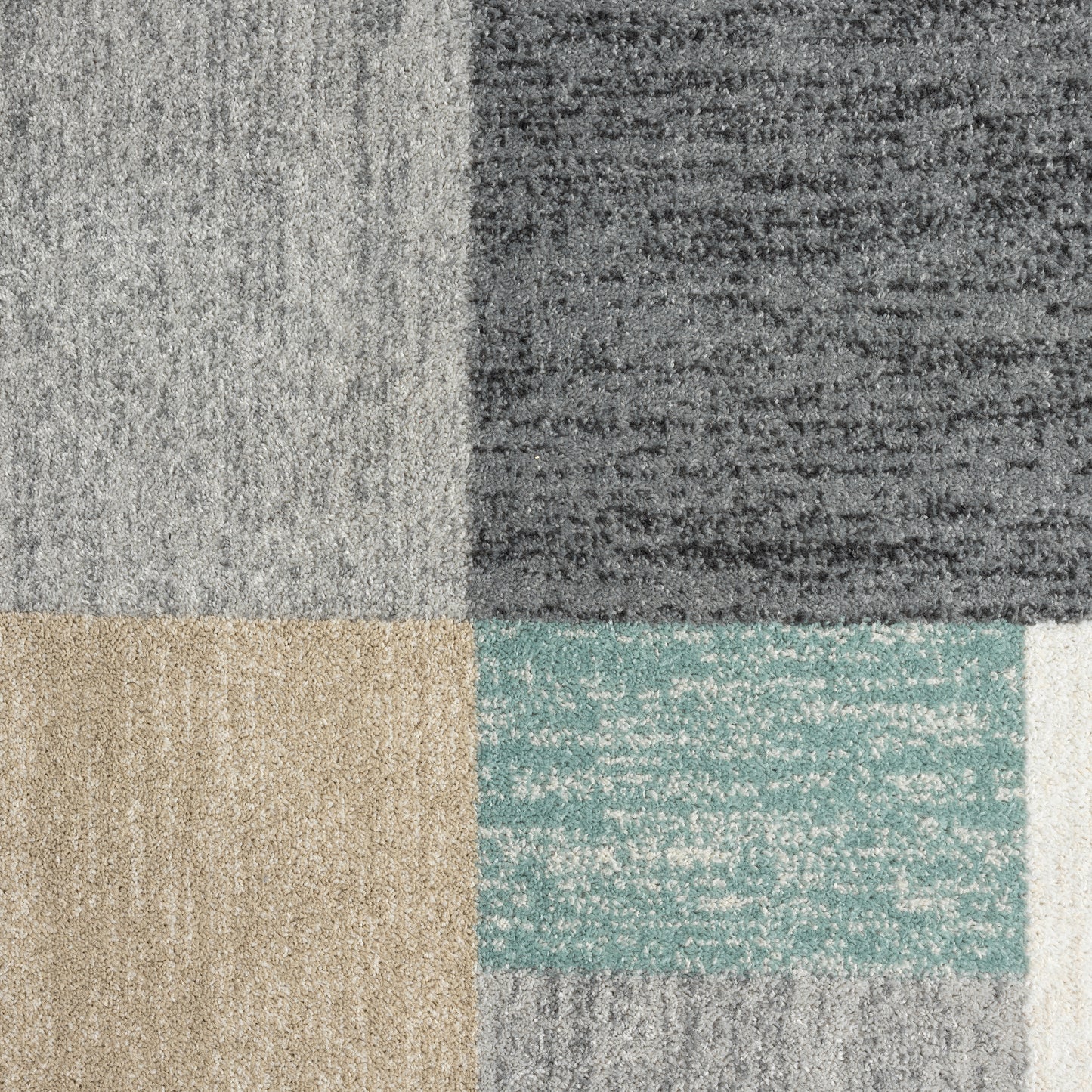 Dune-81663 Transitional Power-Loomed Gray/Tan/Teal/Beige Jute Indoor Area Rug - LR Home