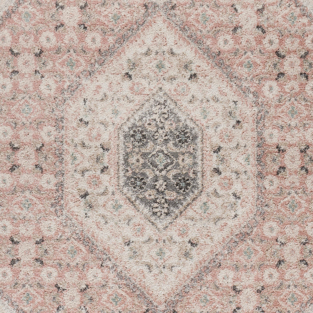 Ox Bay Blush/Cream Oriental Floral Medallion Indoor Area Rug - color swatch