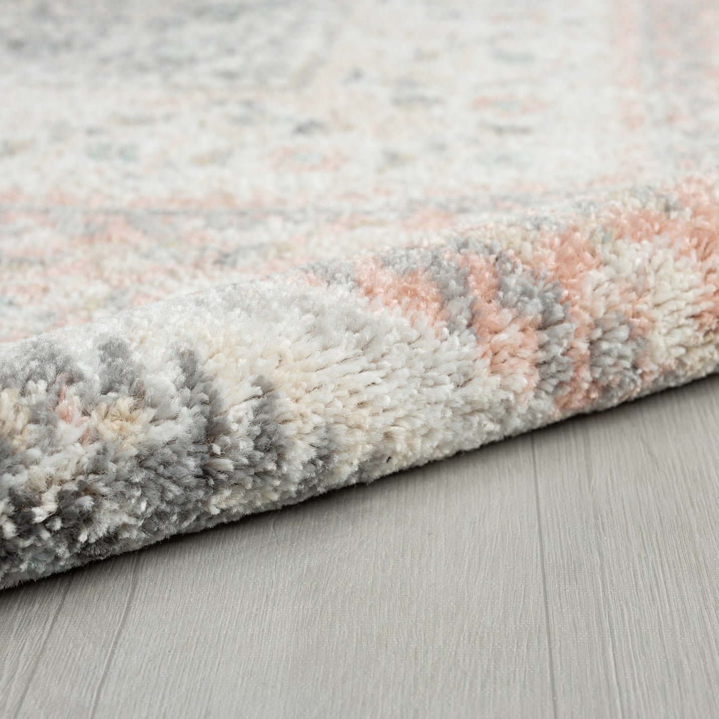 Dune-81668 Traditional Power-Loomed Blush/Ivory/Gray Jute Indoor Area Rug - LR Home