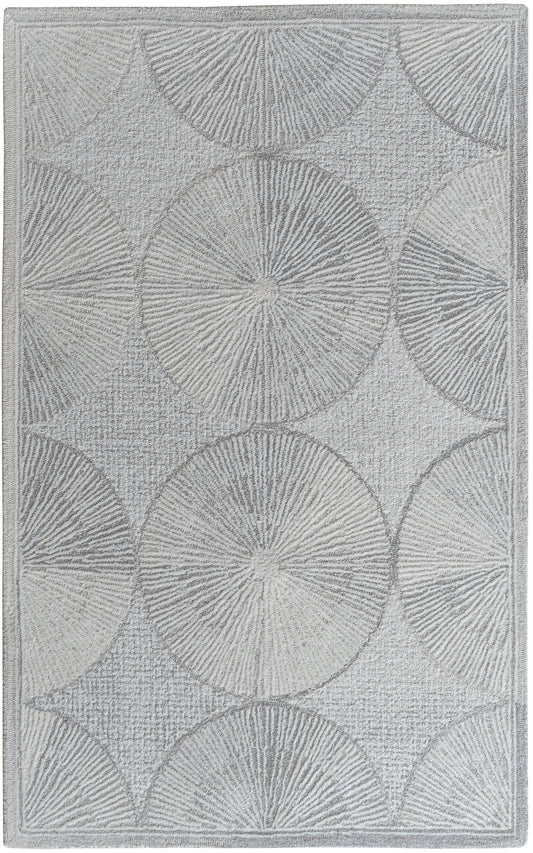 Denali 2911 Ivory/Grey Pinwheels HandtuftedArea Rug - KAS