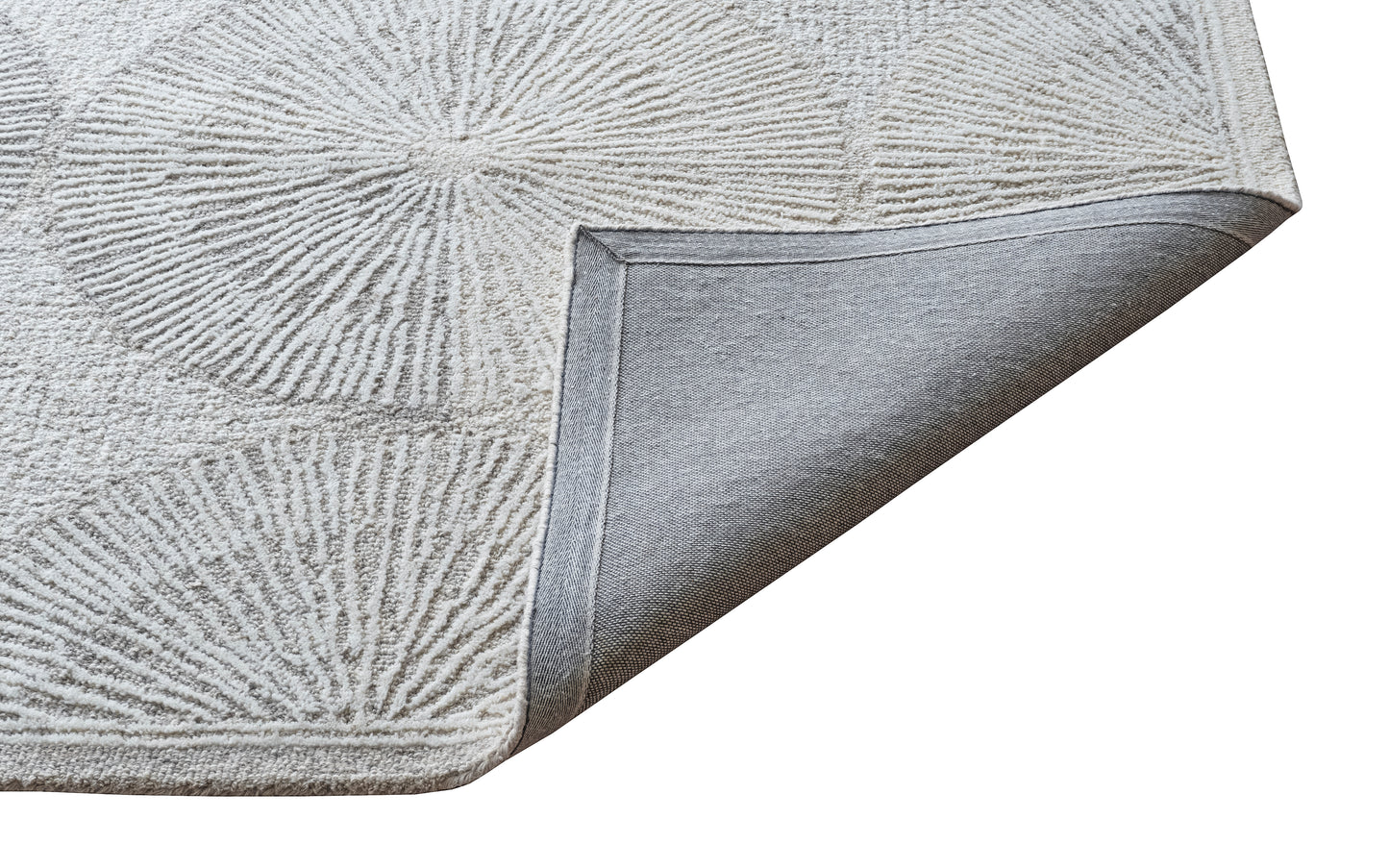 Denali 2911 Ivory/Grey Pinwheels HandtuftedArea Rug - KAS