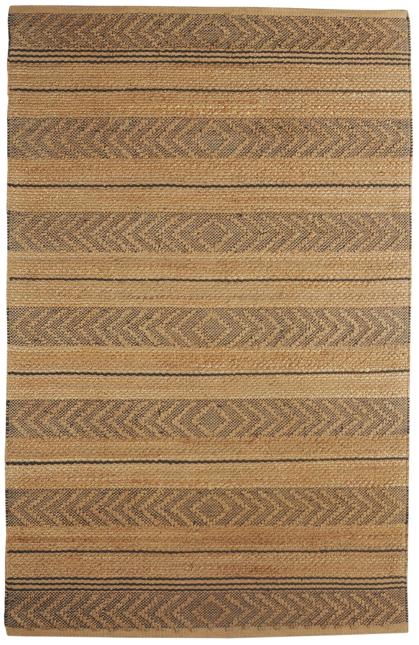 Earth-81893 Farmhouse Hand-Woven Tan/Gray Cotton Indoor Area Rug - LR Home