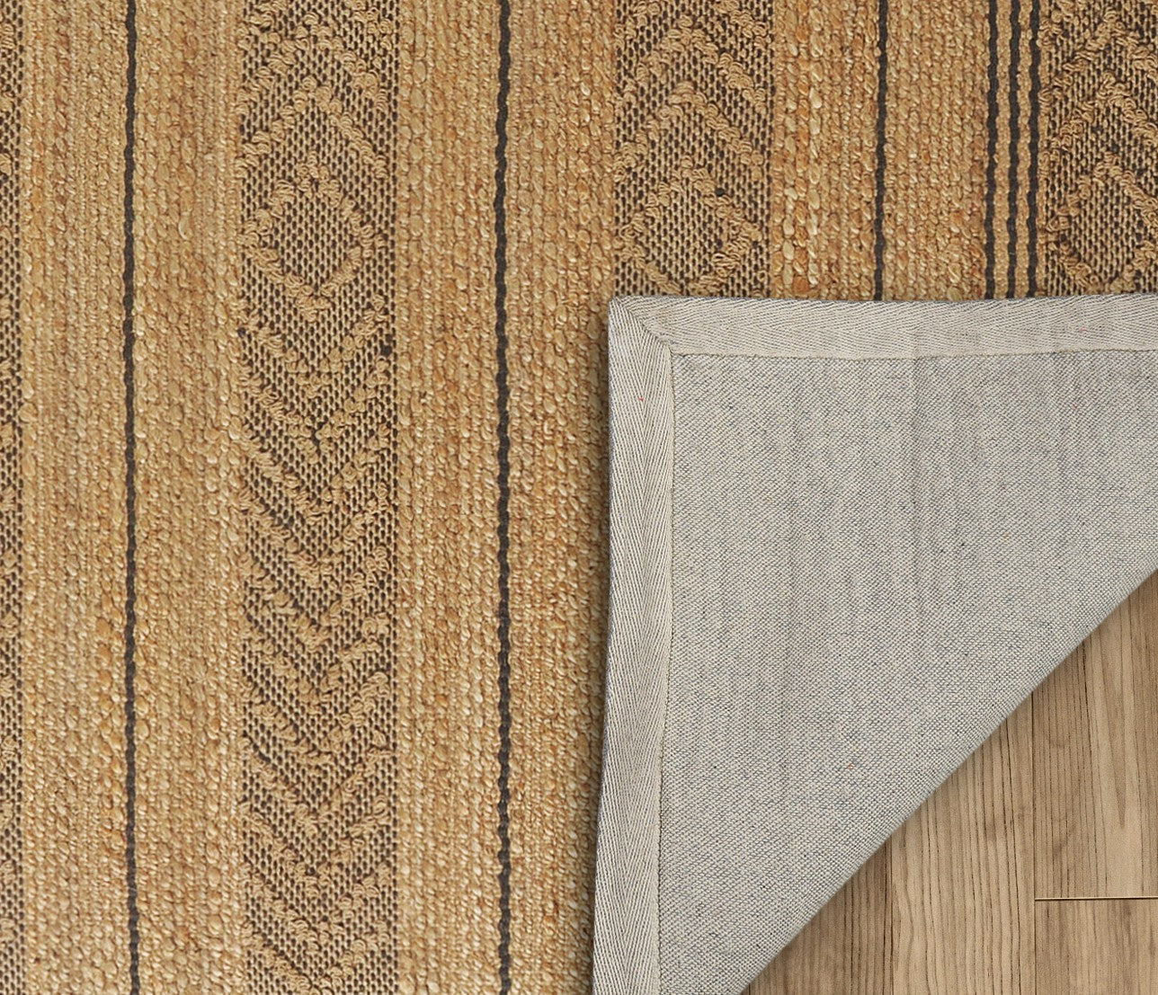 Earth-81893 Farmhouse Hand-Woven Tan/Gray Cotton Indoor Area Rug - LR Home
