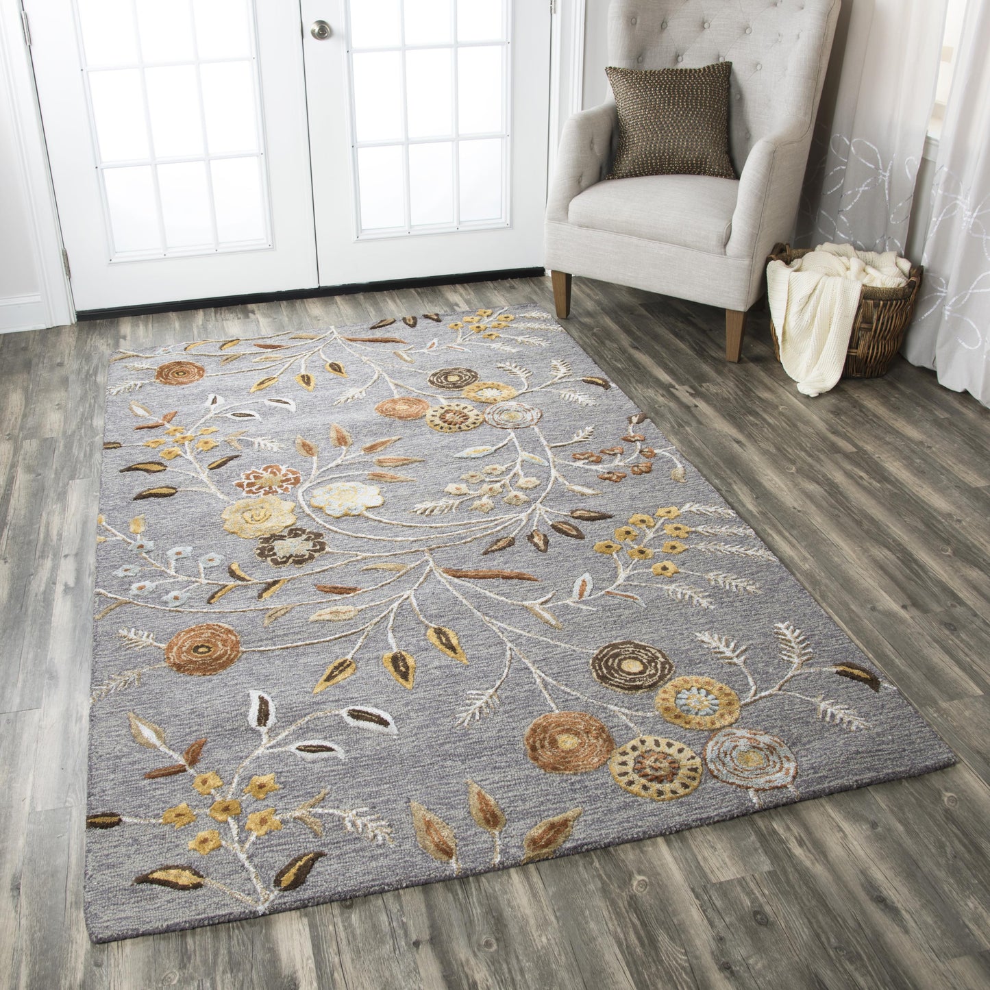 Eden Harbor EH8636 Gray Hand-Tufted Rug - Rizzy