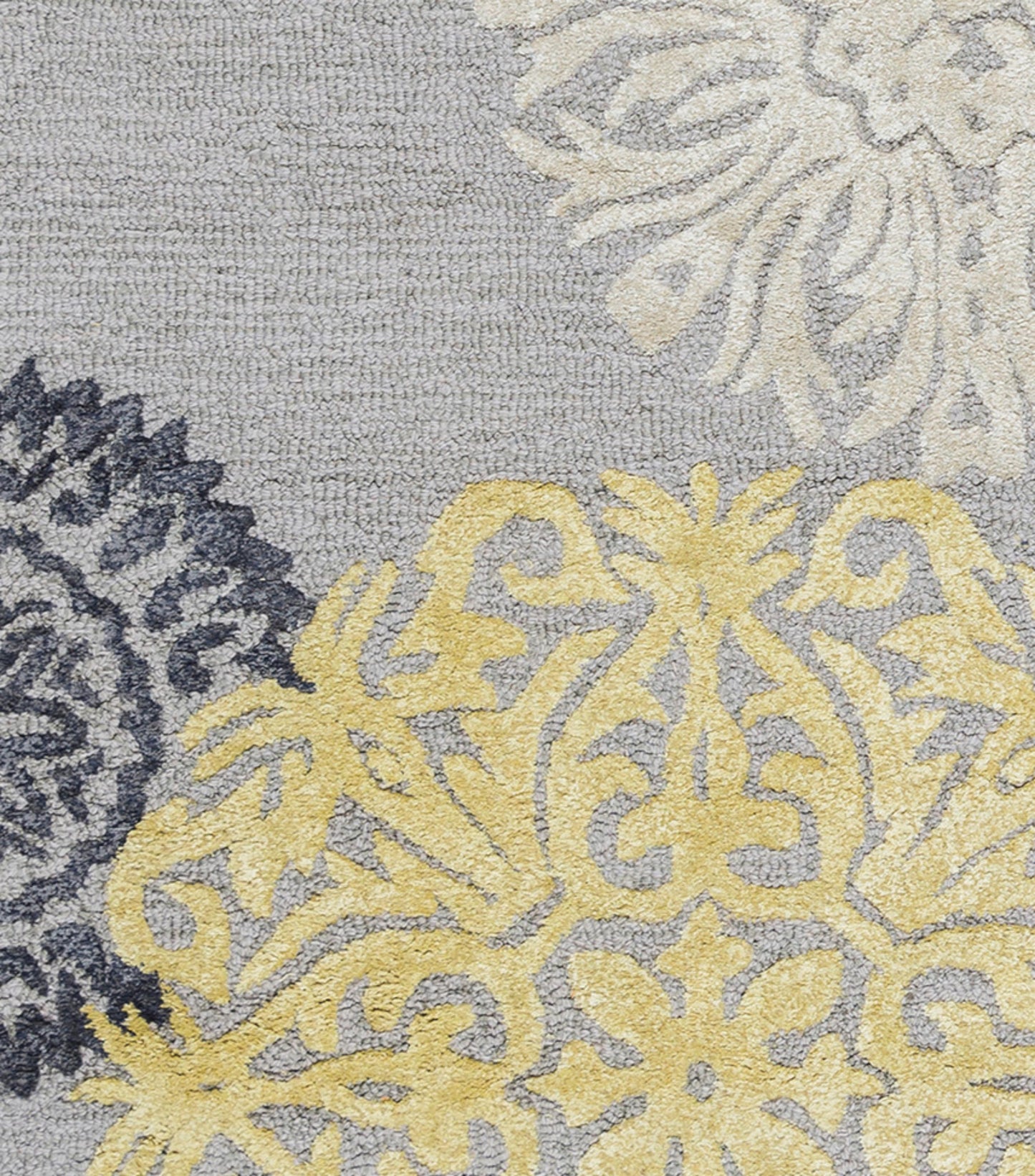 Eden Harbor EH8639 Gray/Yellow Hand-Tufted Rug - Rizzy