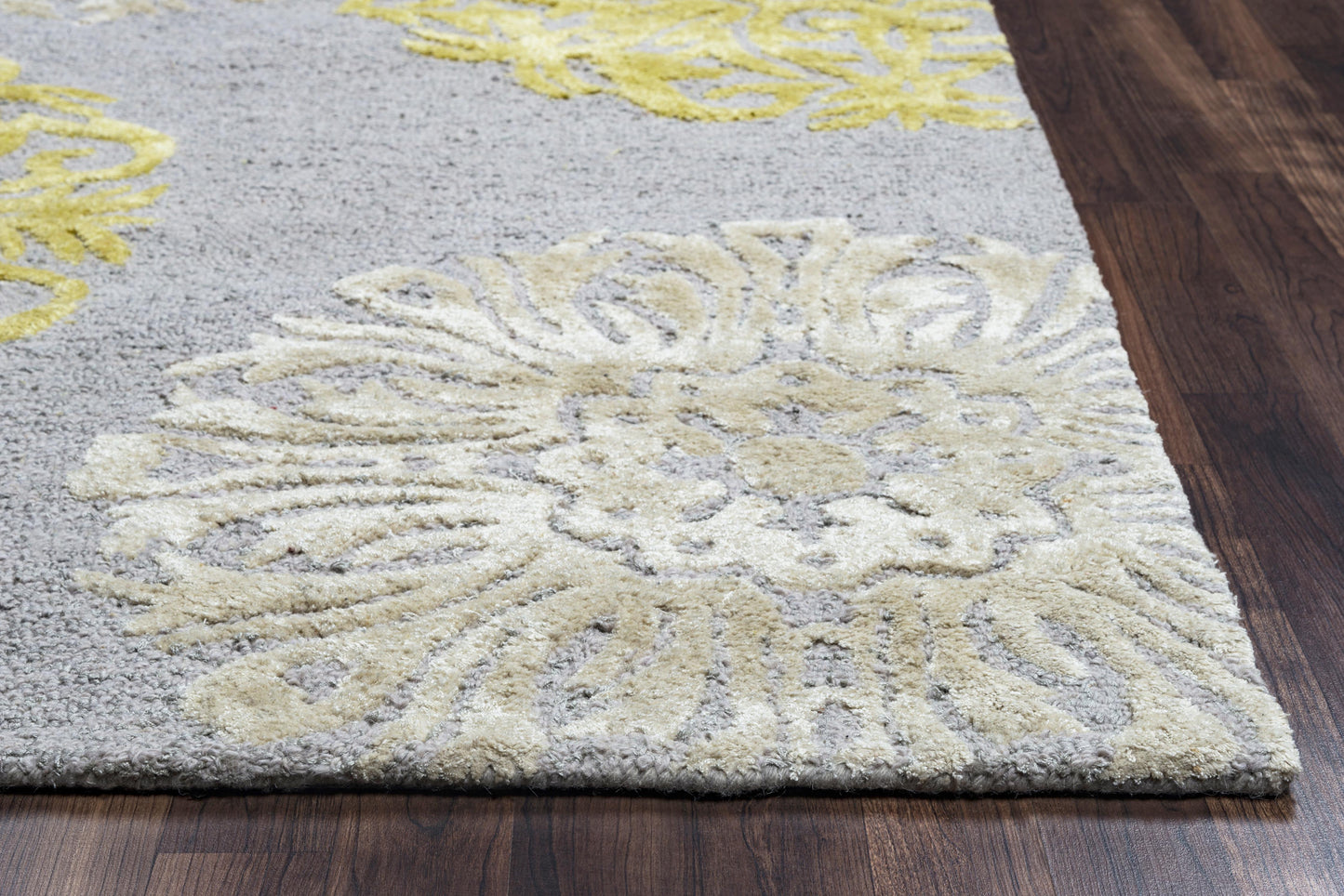 Eden Harbor EH8639 Gray/Yellow Hand-Tufted Rug - Rizzy