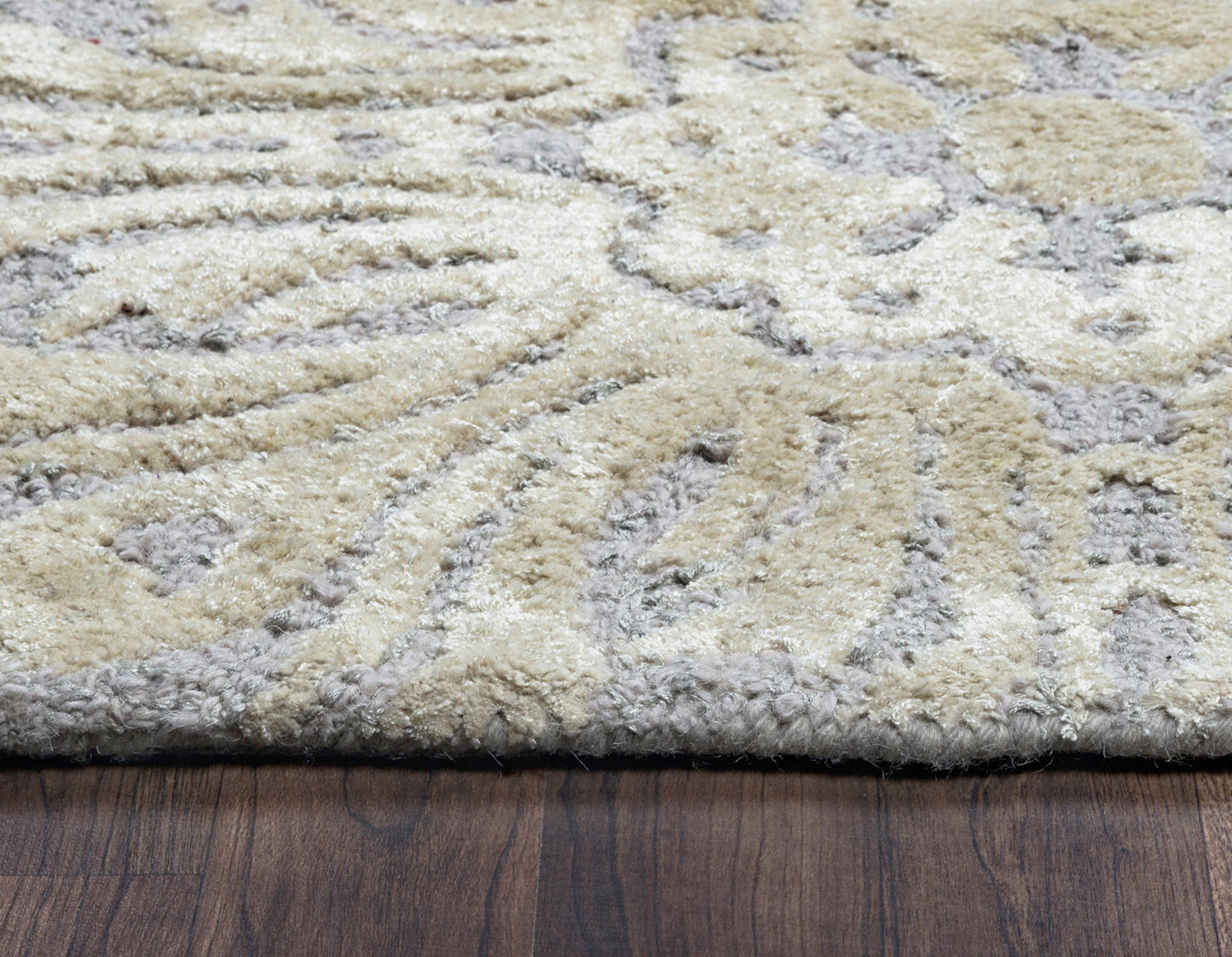 Eden Harbor EH8639 Gray/Yellow Hand-Tufted Rug - Rizzy